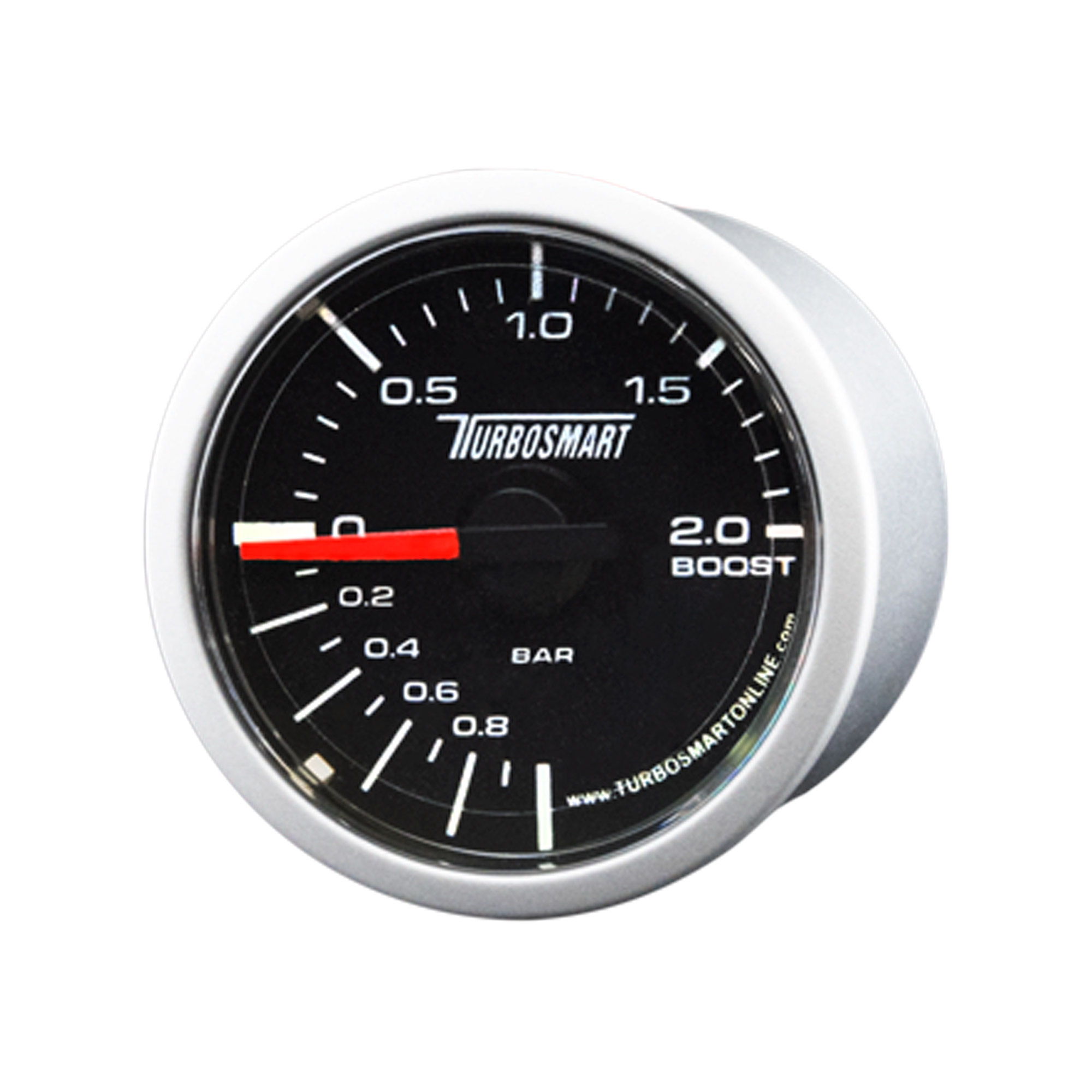 Turbosmart Turbo Boost Gauge 52mm - 0-2 Bar - Black Dial Face - Inc Fitting Kit - Picture 1 of 1