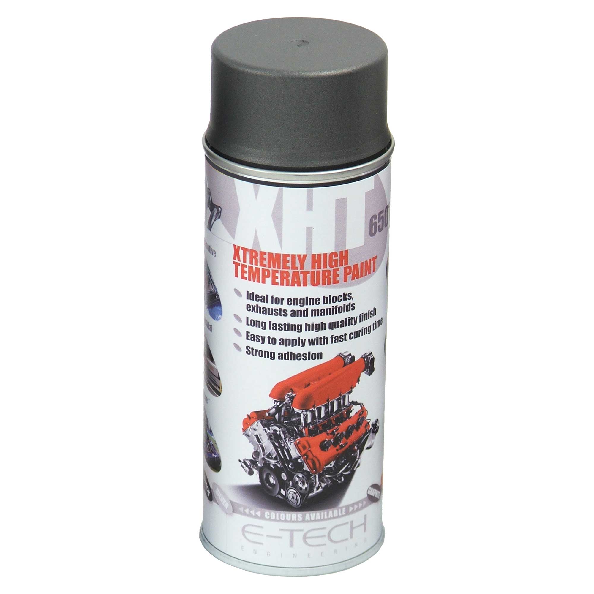 ETech Engineering XHT Xtremely High Temperature Paint, Graphite 400ml