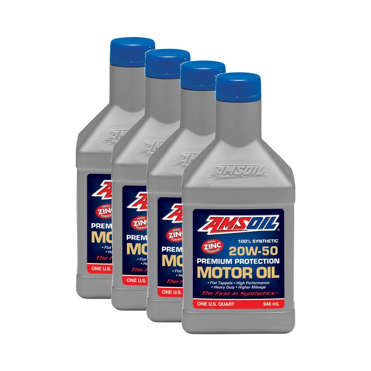 Amsoil 20W50 Premium Protection Fully Synthetic Engine Oil - 4 US ...