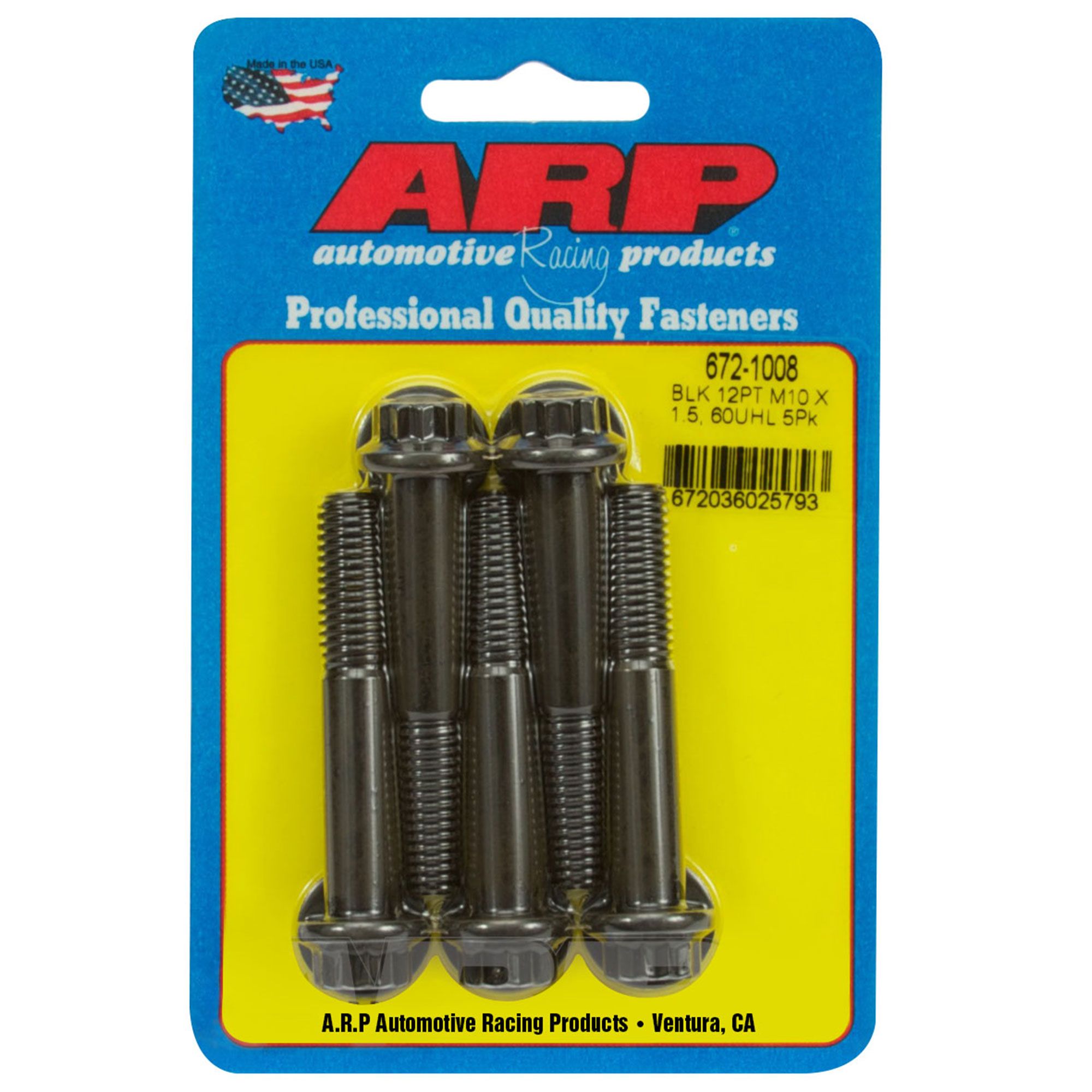 ARP Metric High Tensile Bolts - 12 Point Head - Pack Of 5 - M6 x 1 x ...