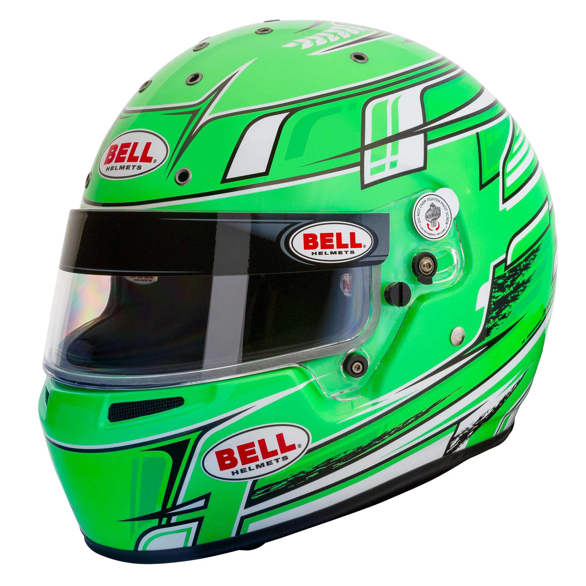 Go Kart Bell KC7-CMR Green Iridium Multi Layer Visor Karting Racing Race