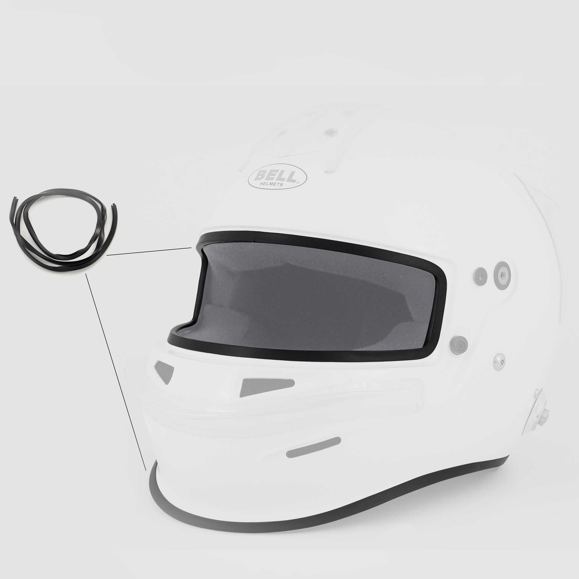 Bell Replacement Rubber Edge Moulding 1 Metre Motorsport Helmet Lid