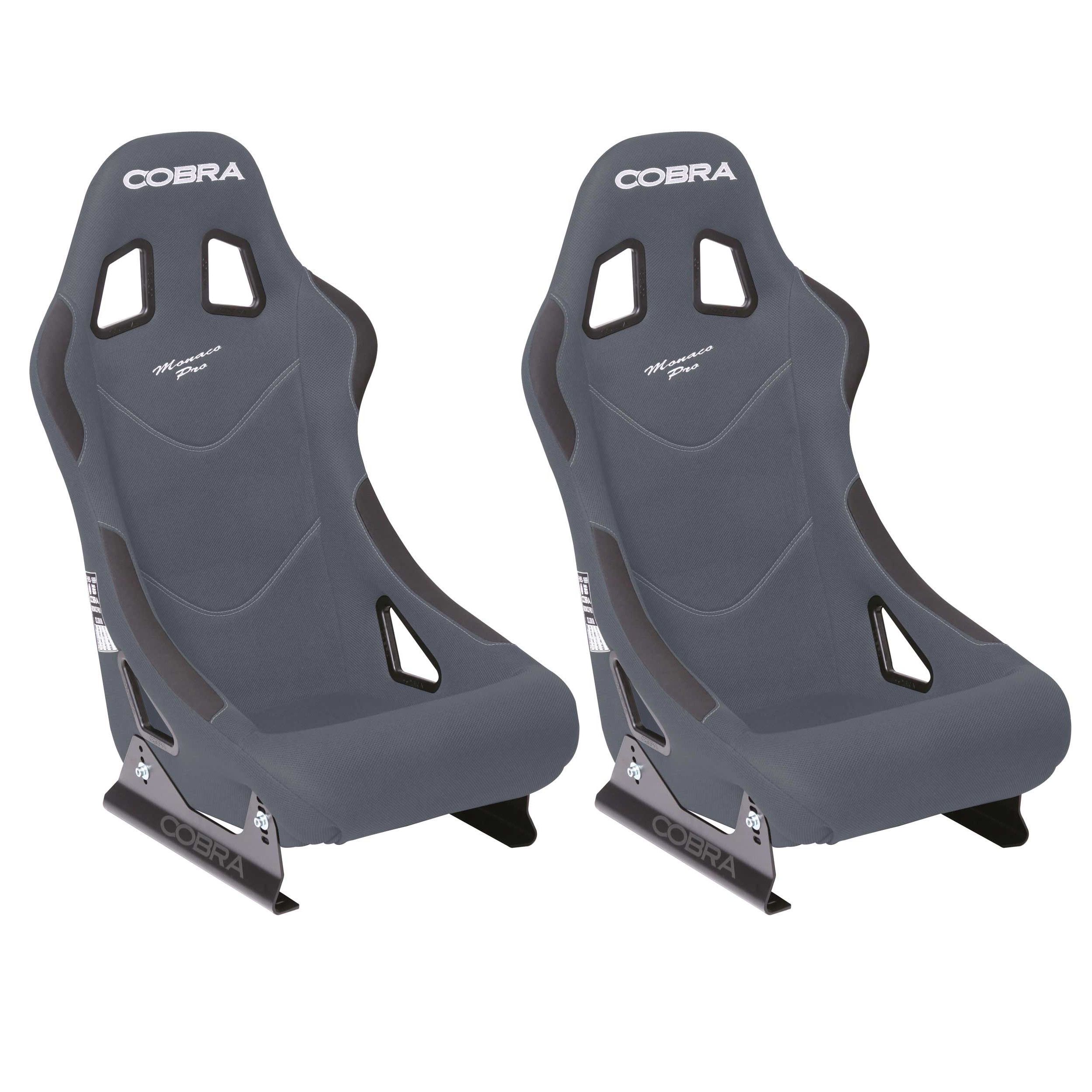 2 x Cobra Monaco Pro FIA Approved Race / Rally Bucket Seats Grey eBay