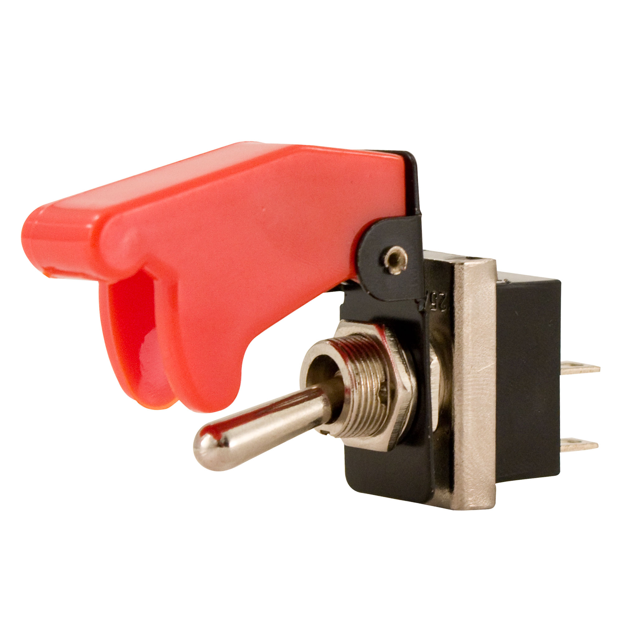 12v Aircraft Style 25 Amp On / Off Toggle Switch With Red Flip Cover eBay