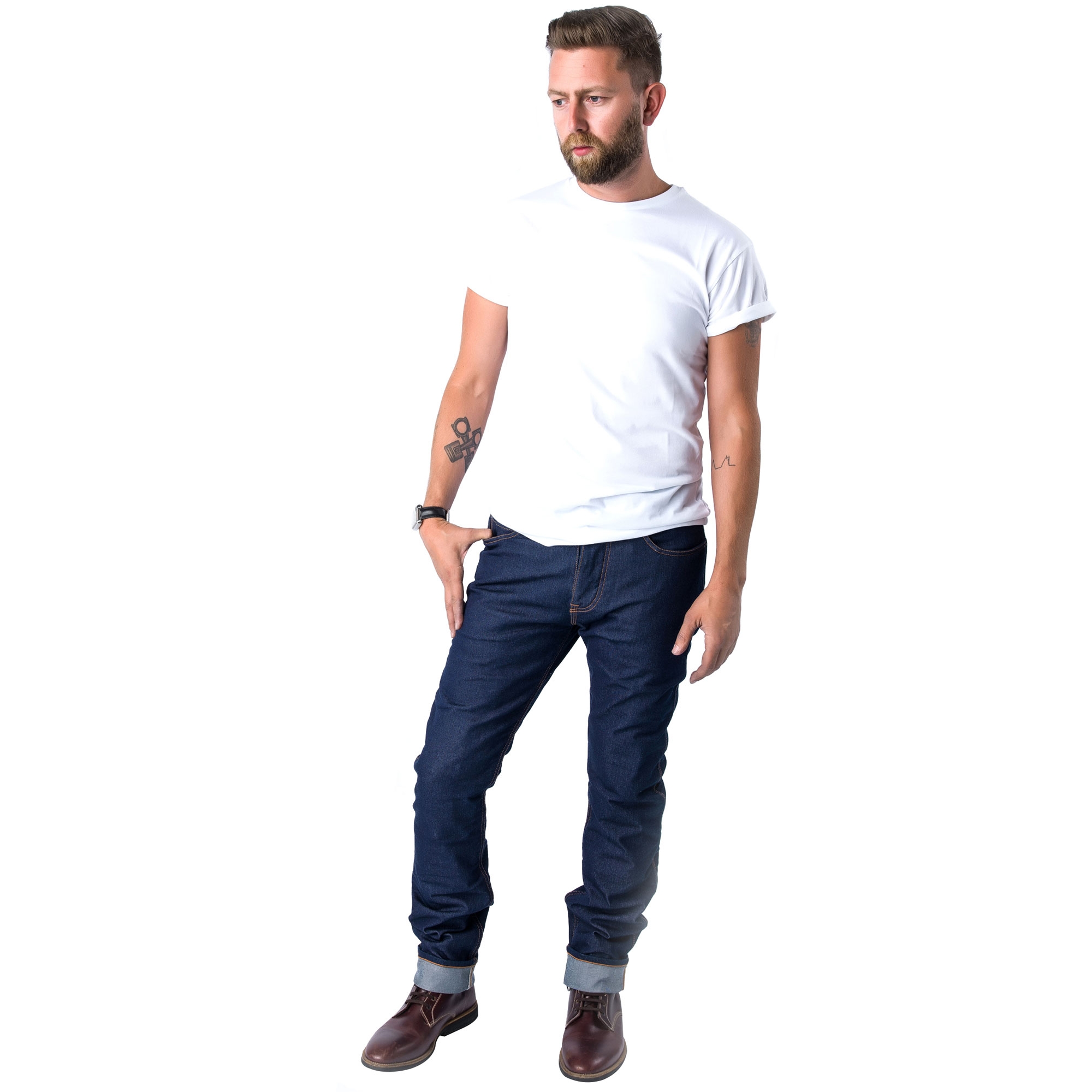 relaxed fit motorcycle jeans