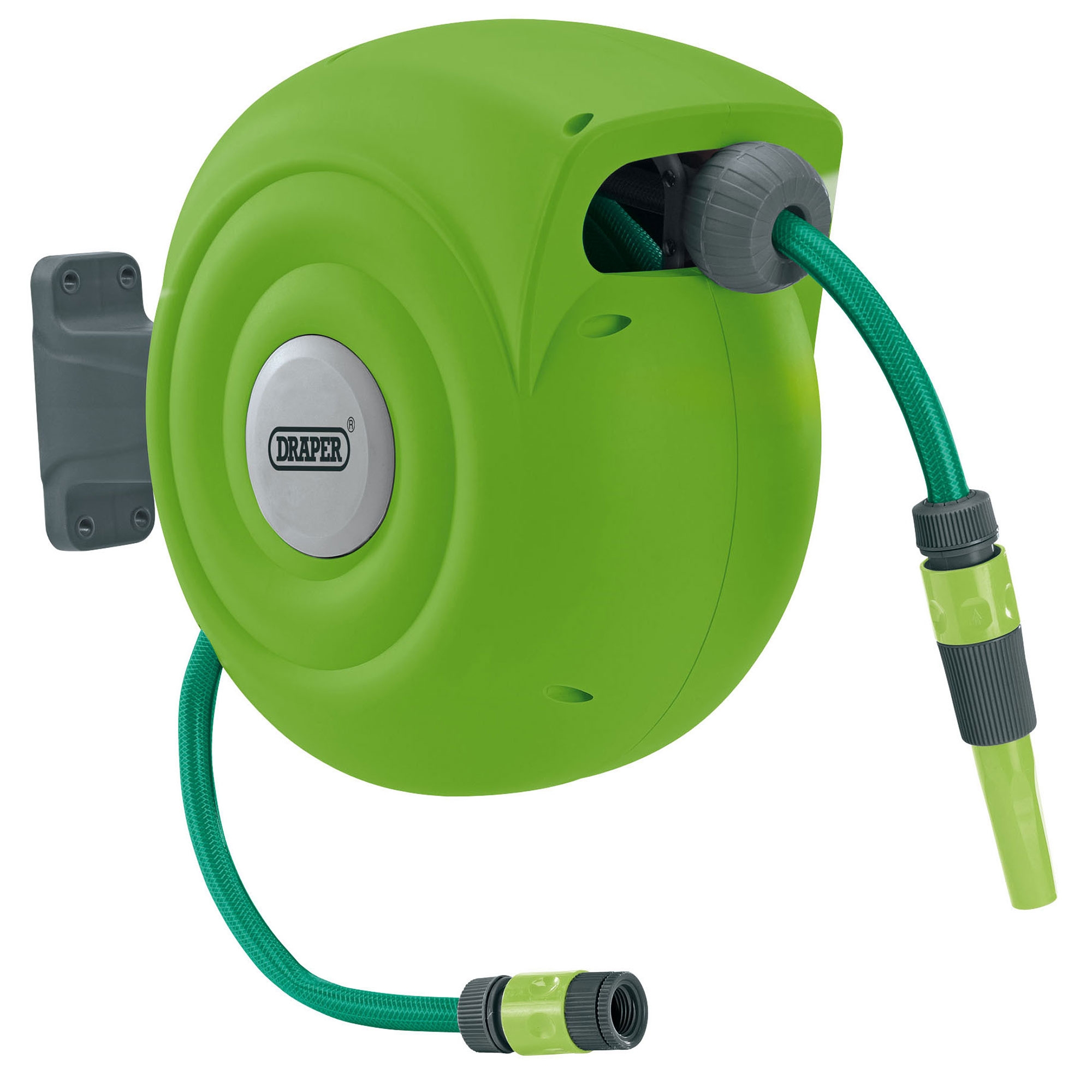 Draper Wall Mountable Retractable Garden / Car Washing Hose Reel 20M