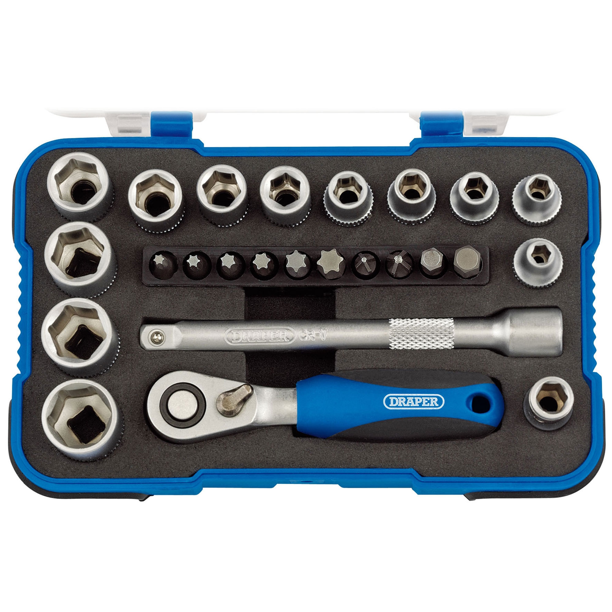 Draper Tools 1/4'' Square Drive Metric Socket Set 25 Piece 16354