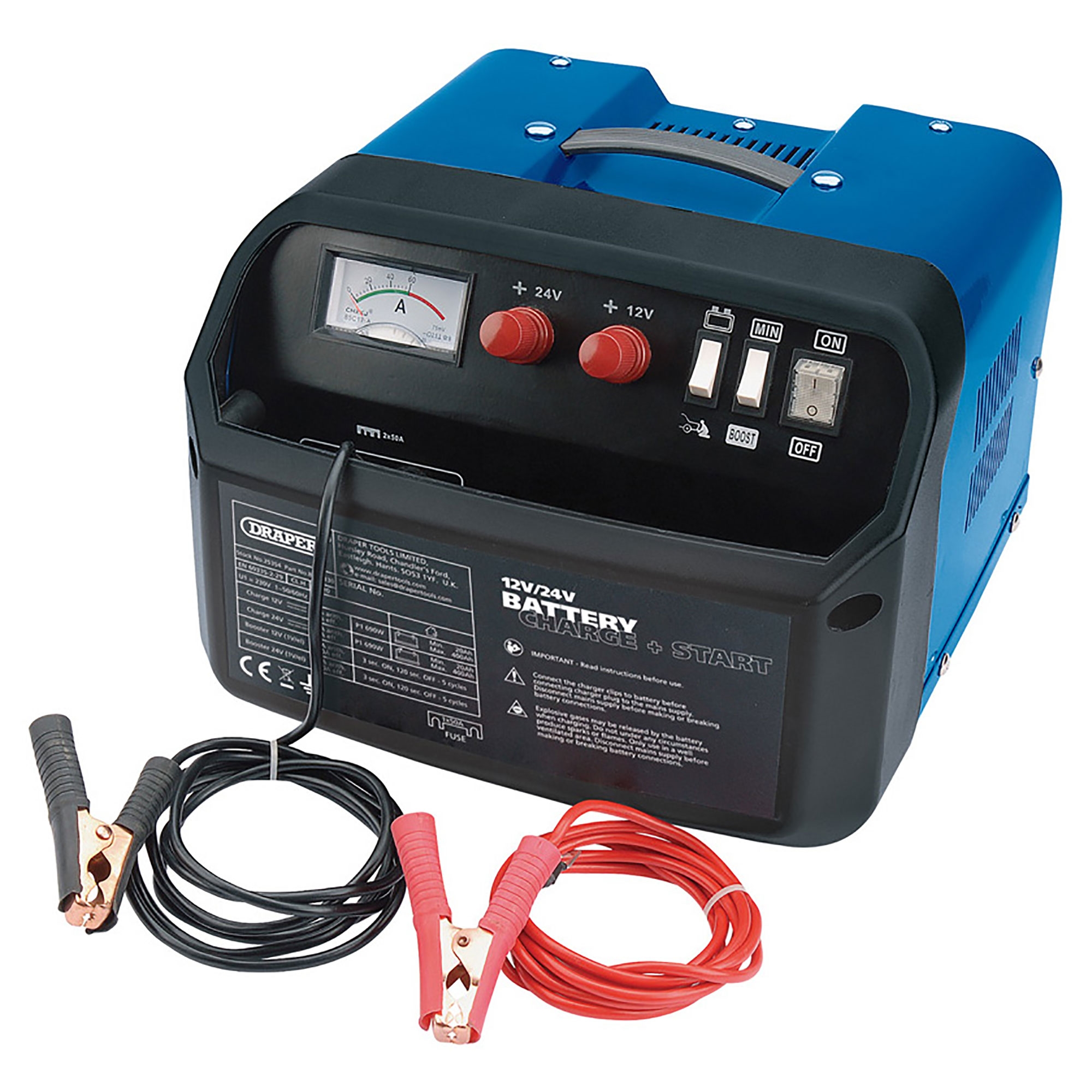 Draper 12 / 24V 120A Lead Acid Battery Starter / Charger / Booster