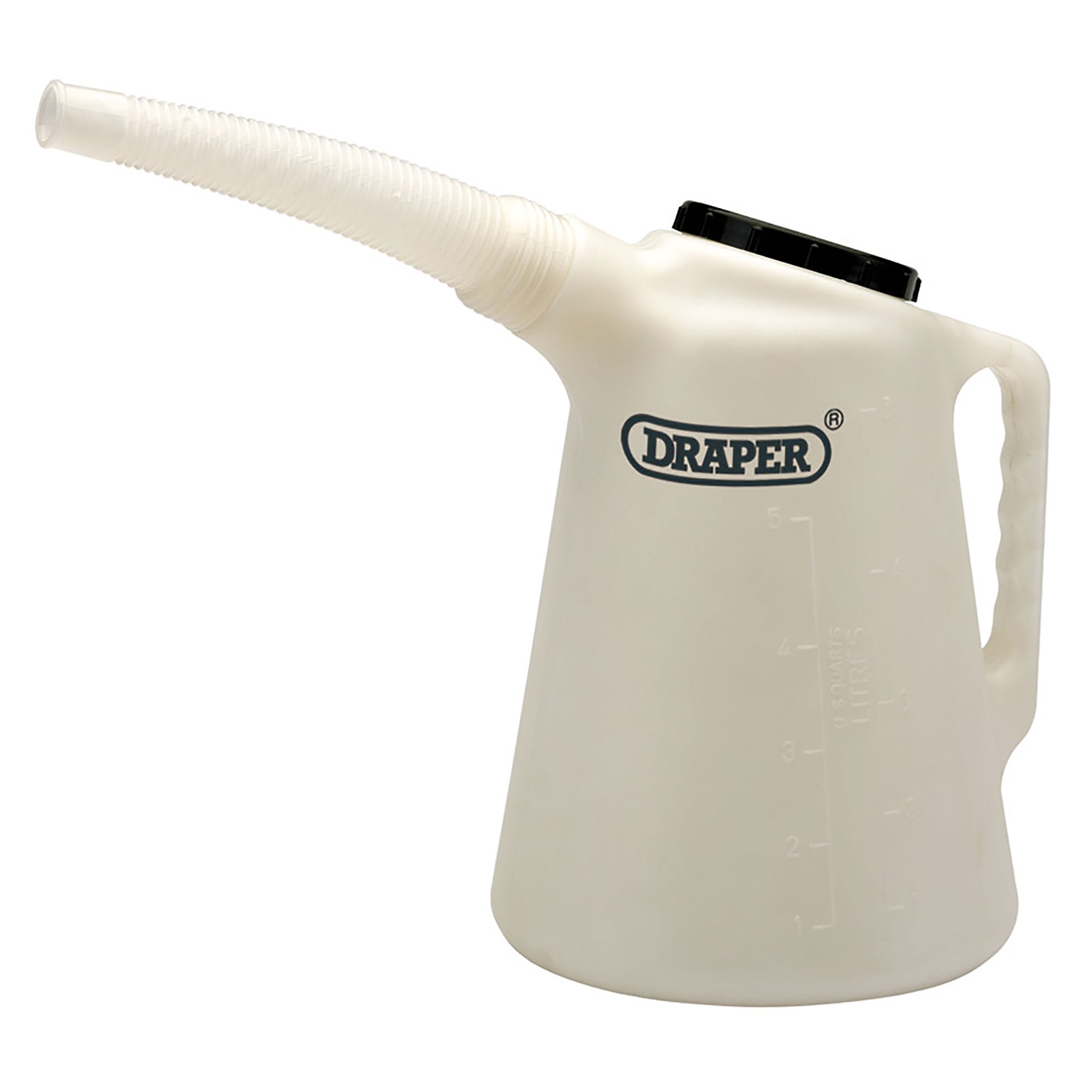 Draper 5L Measuring Jug For Fuel / Oil With Flexible Spout And Screw