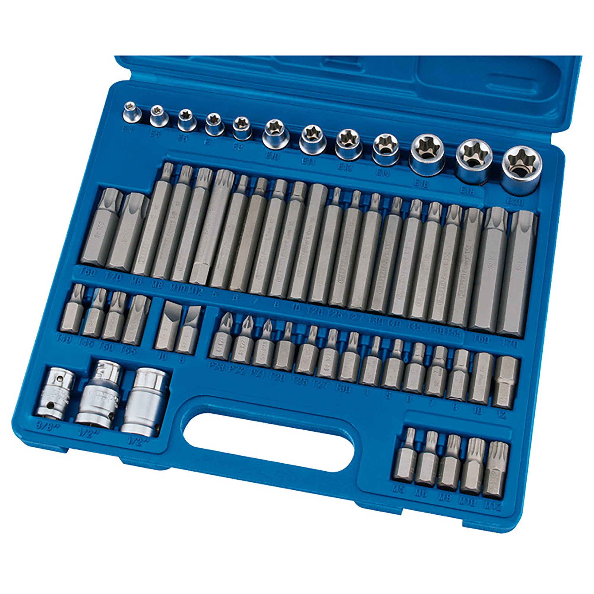Draper Expert 61 Piece 3/8 / 1/2" Square Drive Mechanics Socket/Bit Set eBay