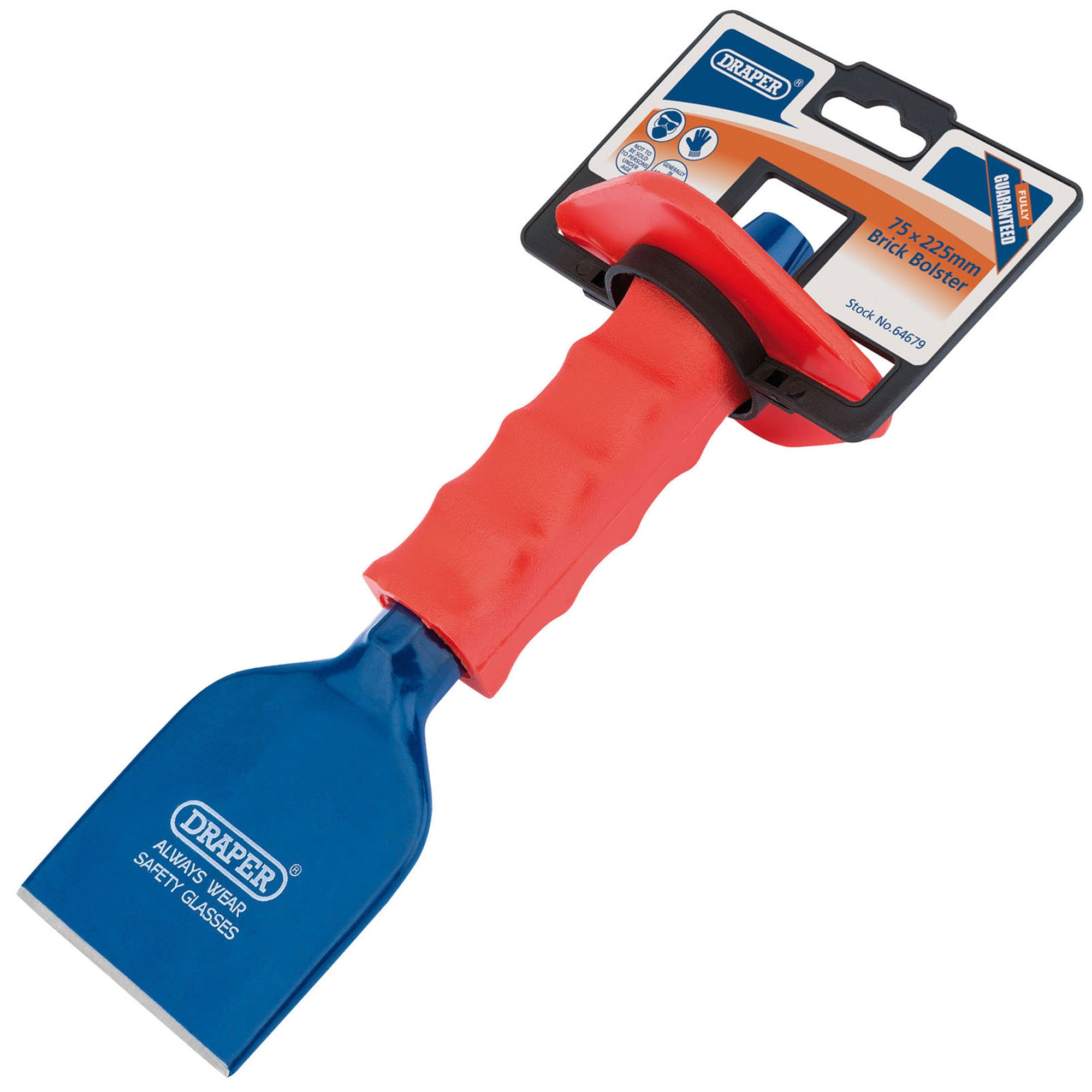 Draper Brick / Concrete Cutting Bolster With Hand Guard (225 x 100mm