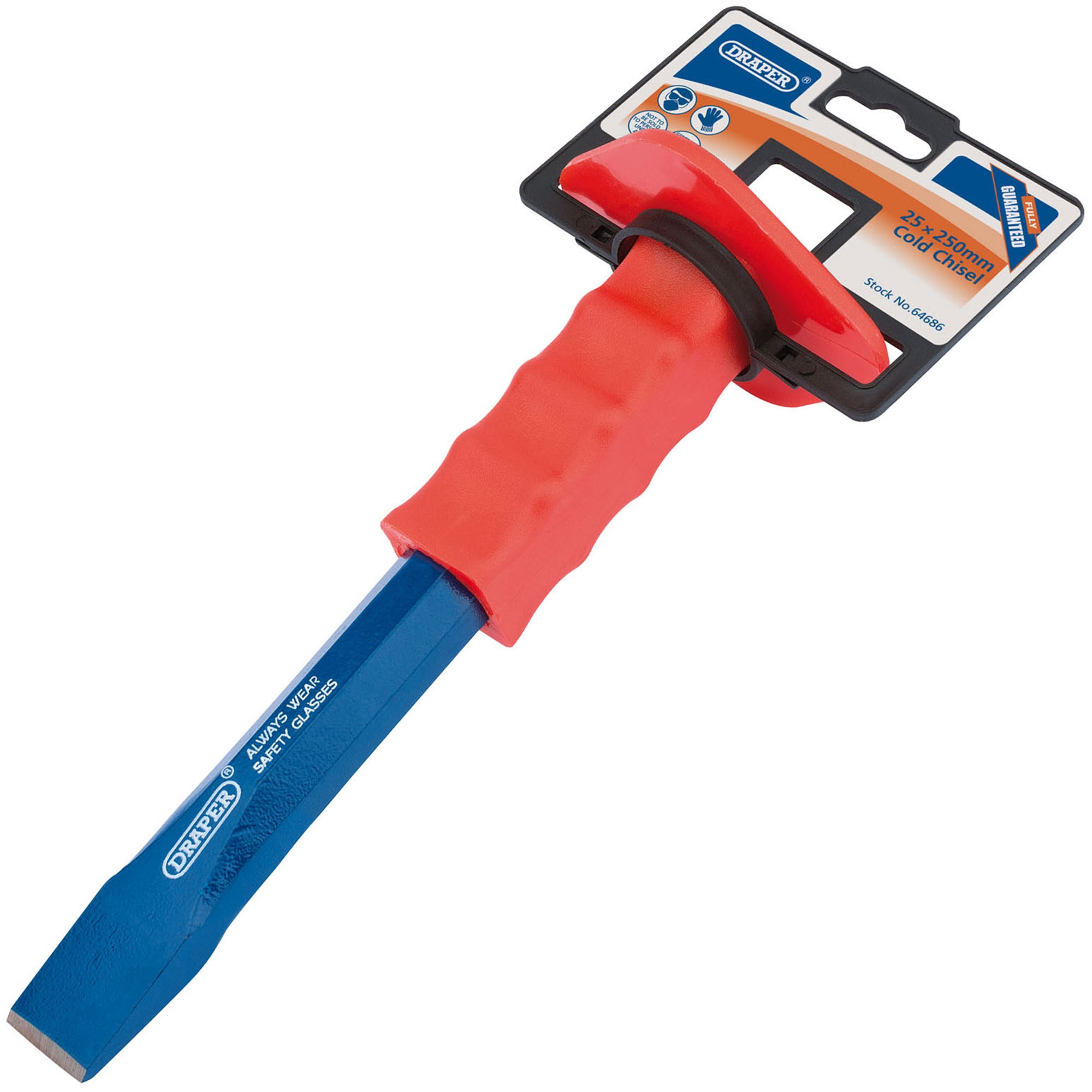Draper Octagonal Shank Cold Chisel With Hand Guard (25 x 250mm) 64686
