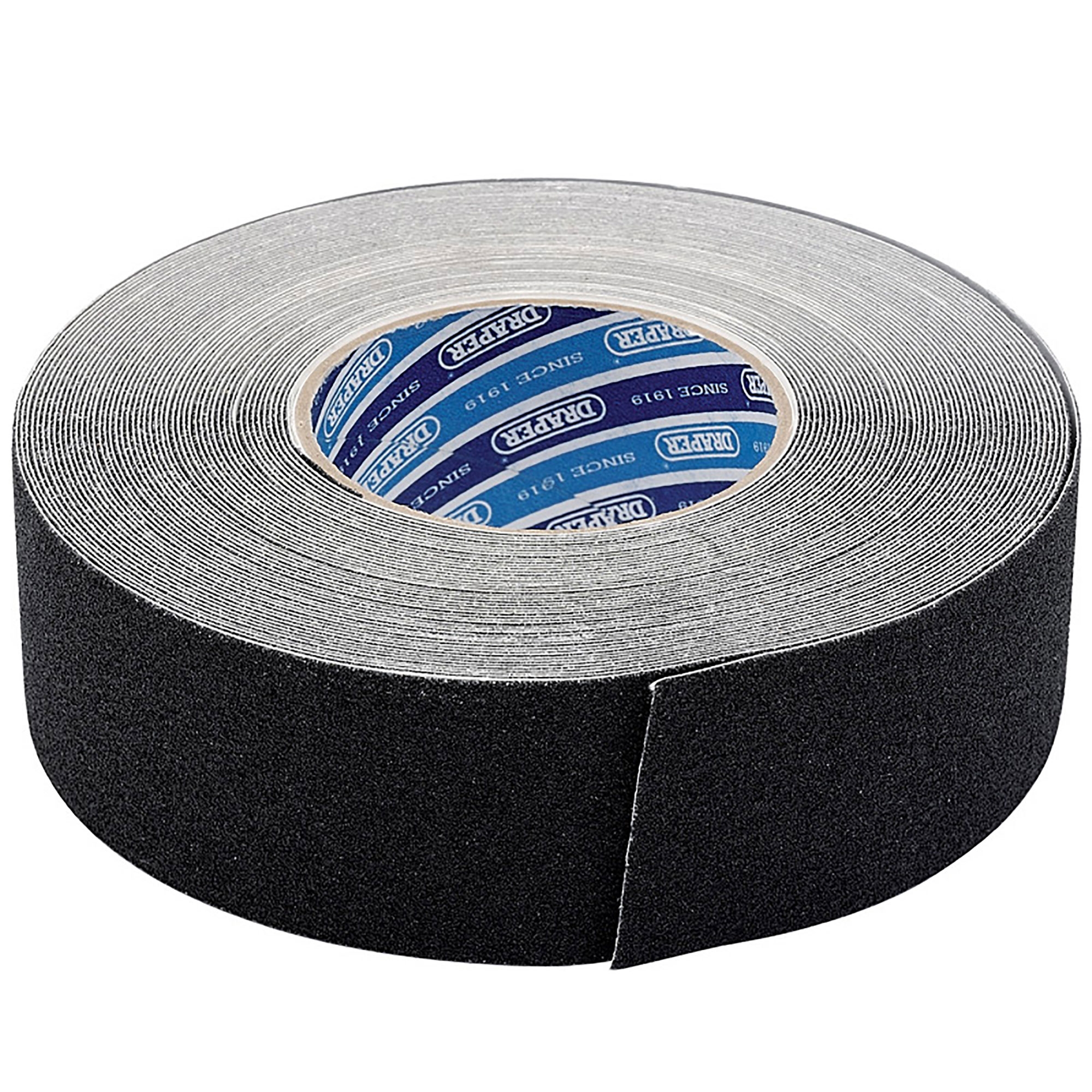 Draper 18M x 50mm Black Heavy Duty Safety Grip Tape Roll 66234 eBay