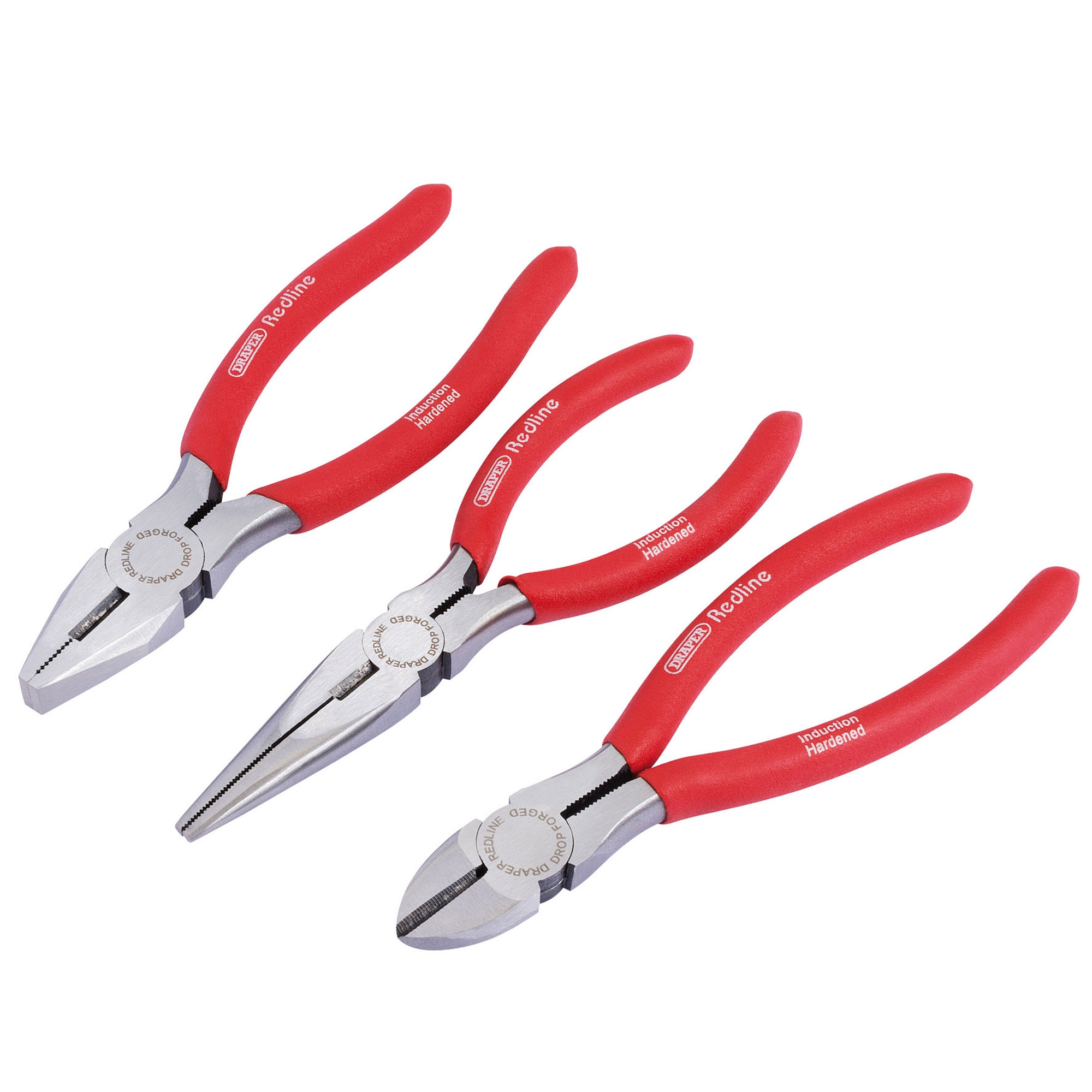 Draper 160mm Work Pliers Set With PVC Dipped Handles (3 Piece) 67924