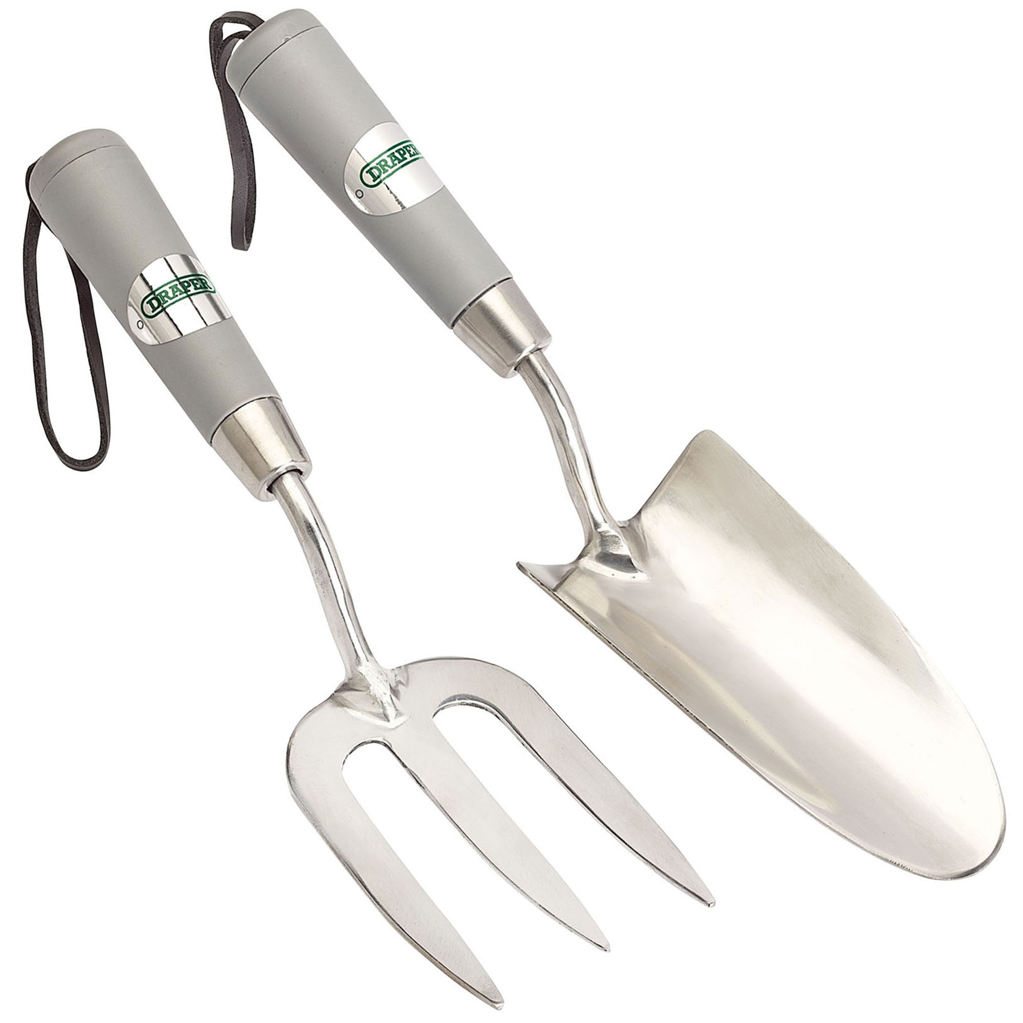 Draper 2 Piece Stainless Steel Garden Hand Fork And Trowel Set 83773