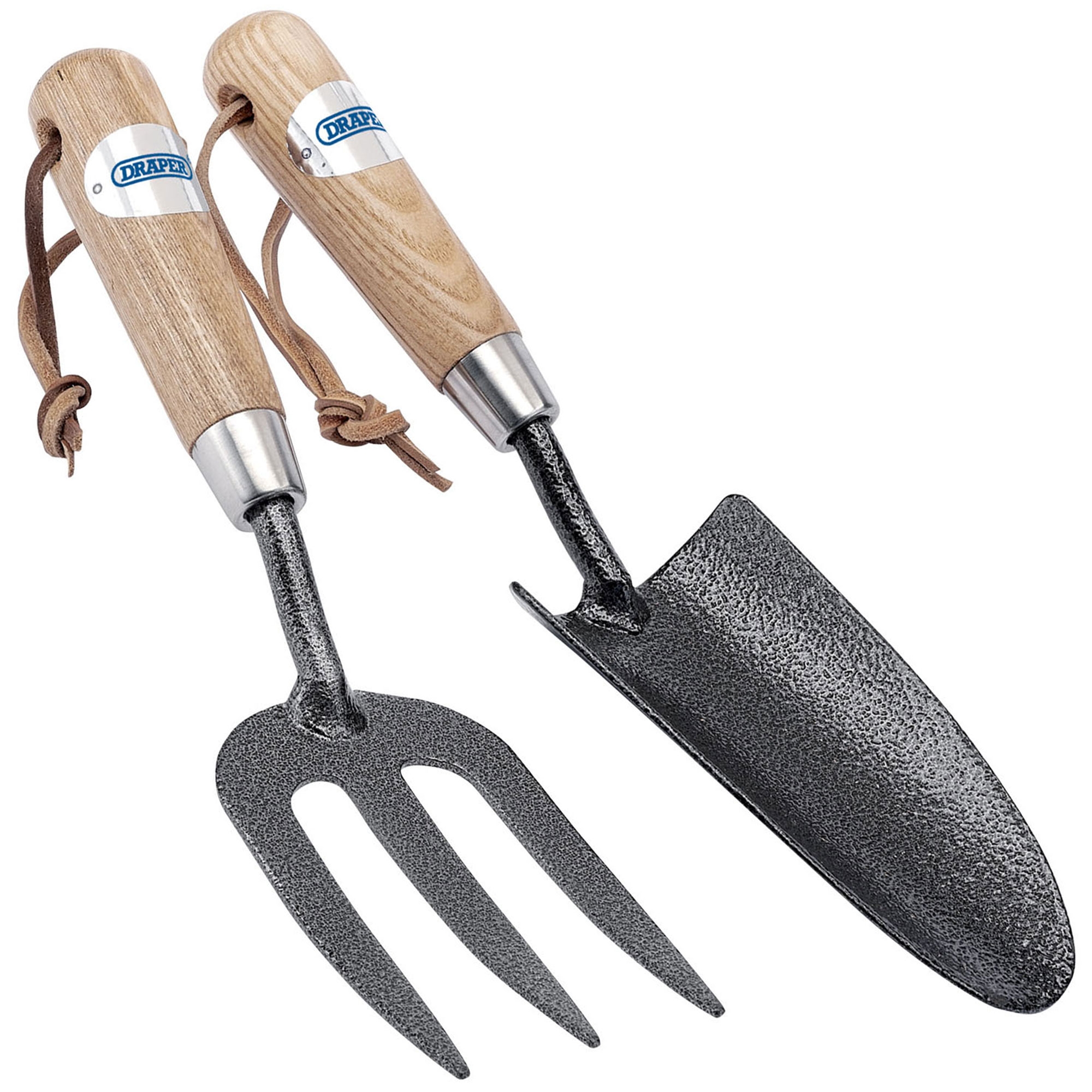 Draper 2 Piece Heavy Duty Carbon Steel Garden Hand Fork And Trowel Set ...