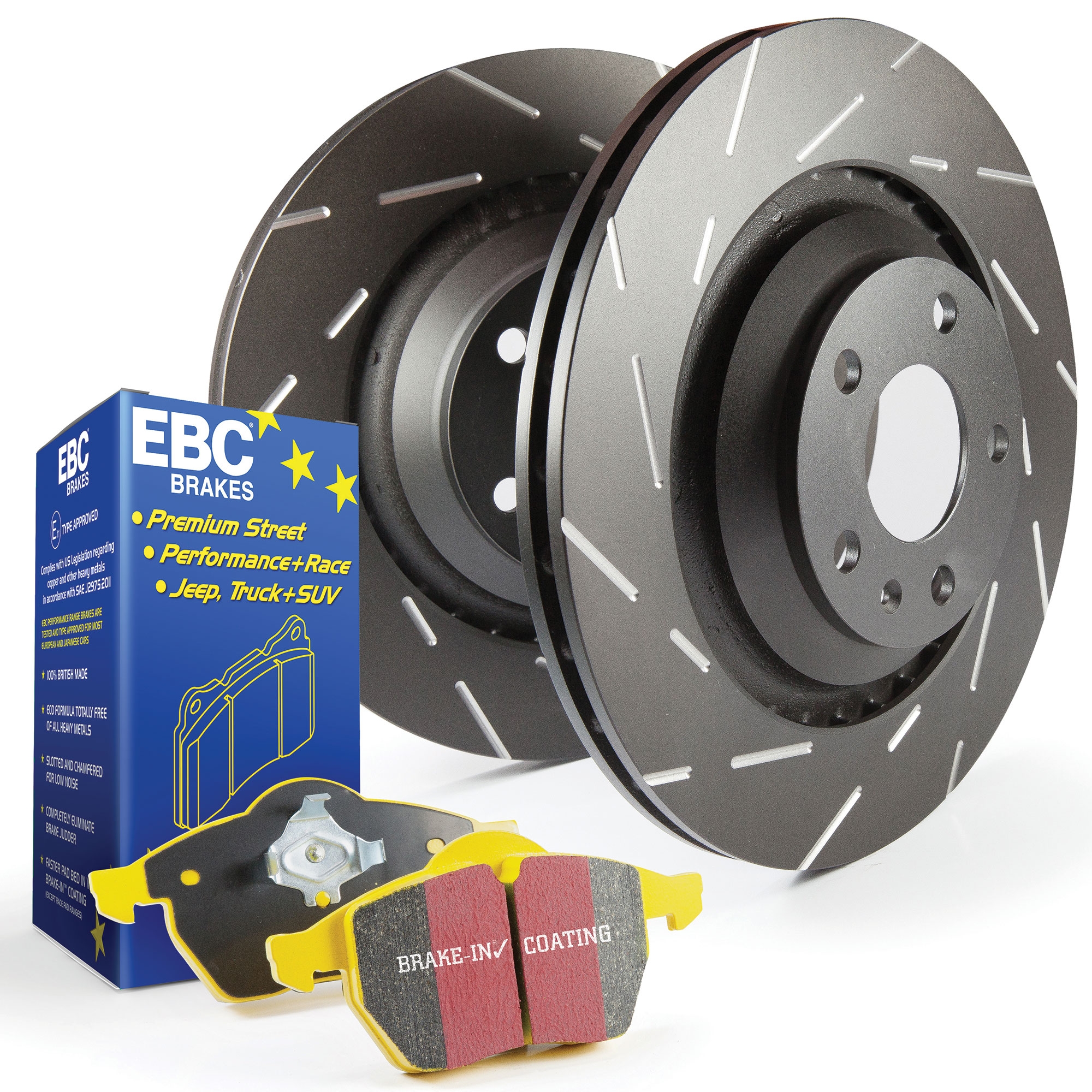 FRONT SET BRAKENETIC PREMIUM Cross DRILLED Brake Disc Rotors BNP44158.CD