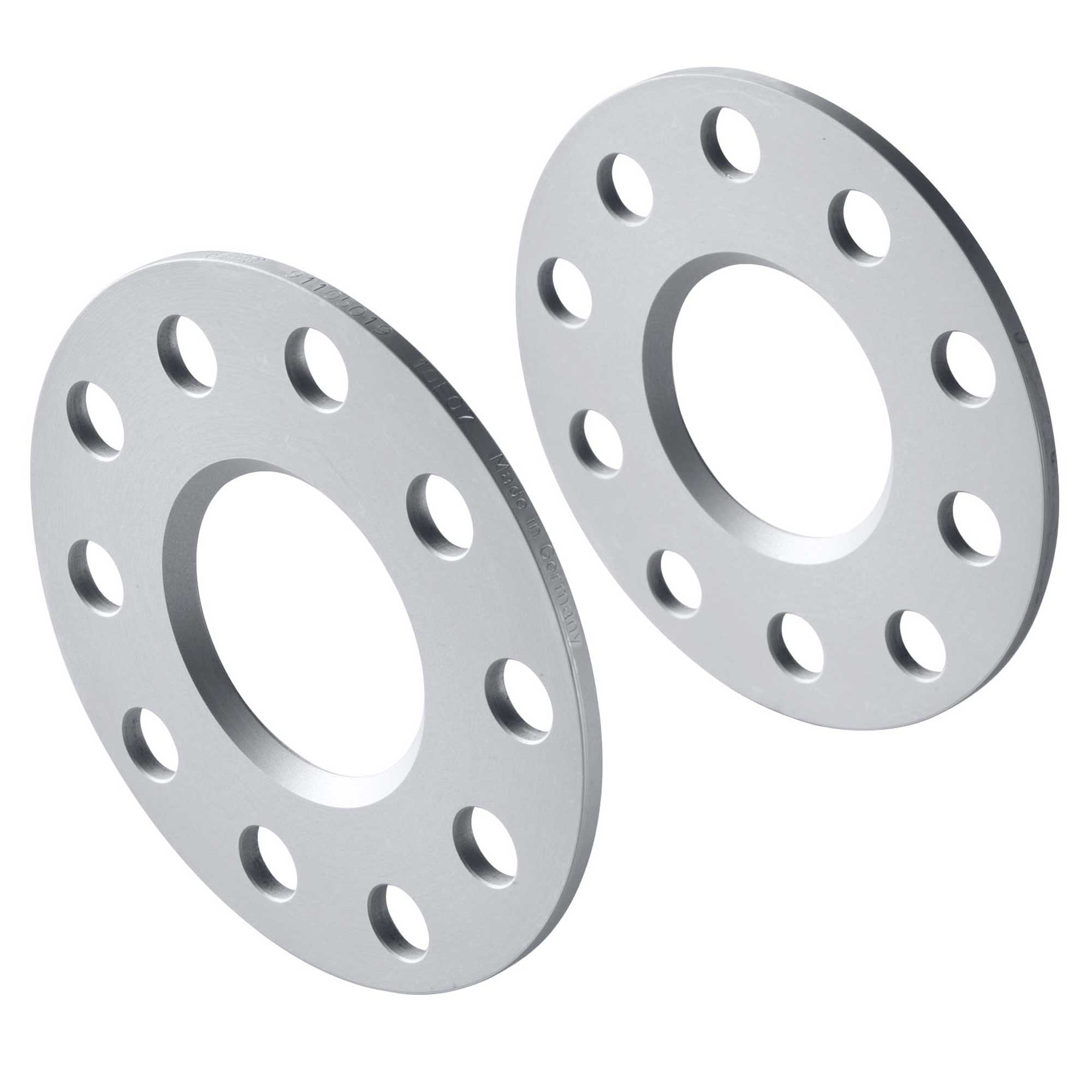 5x112-66.6 CB 2x 7mm Hubcentric Silver Aluminum Wheel Spacers 14x1.5