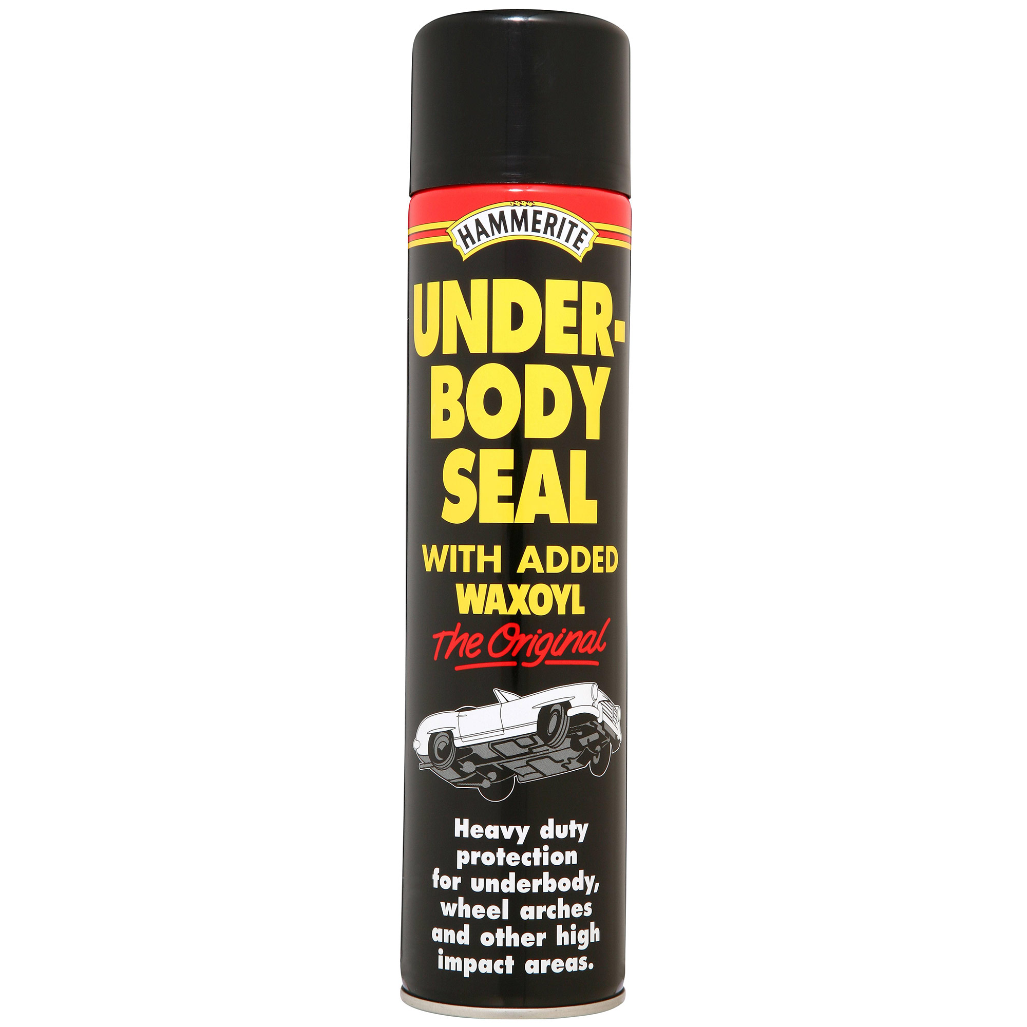 Hammerite Underbody Seal With Waxoyl Black Car Underseal 600ml Aerosol