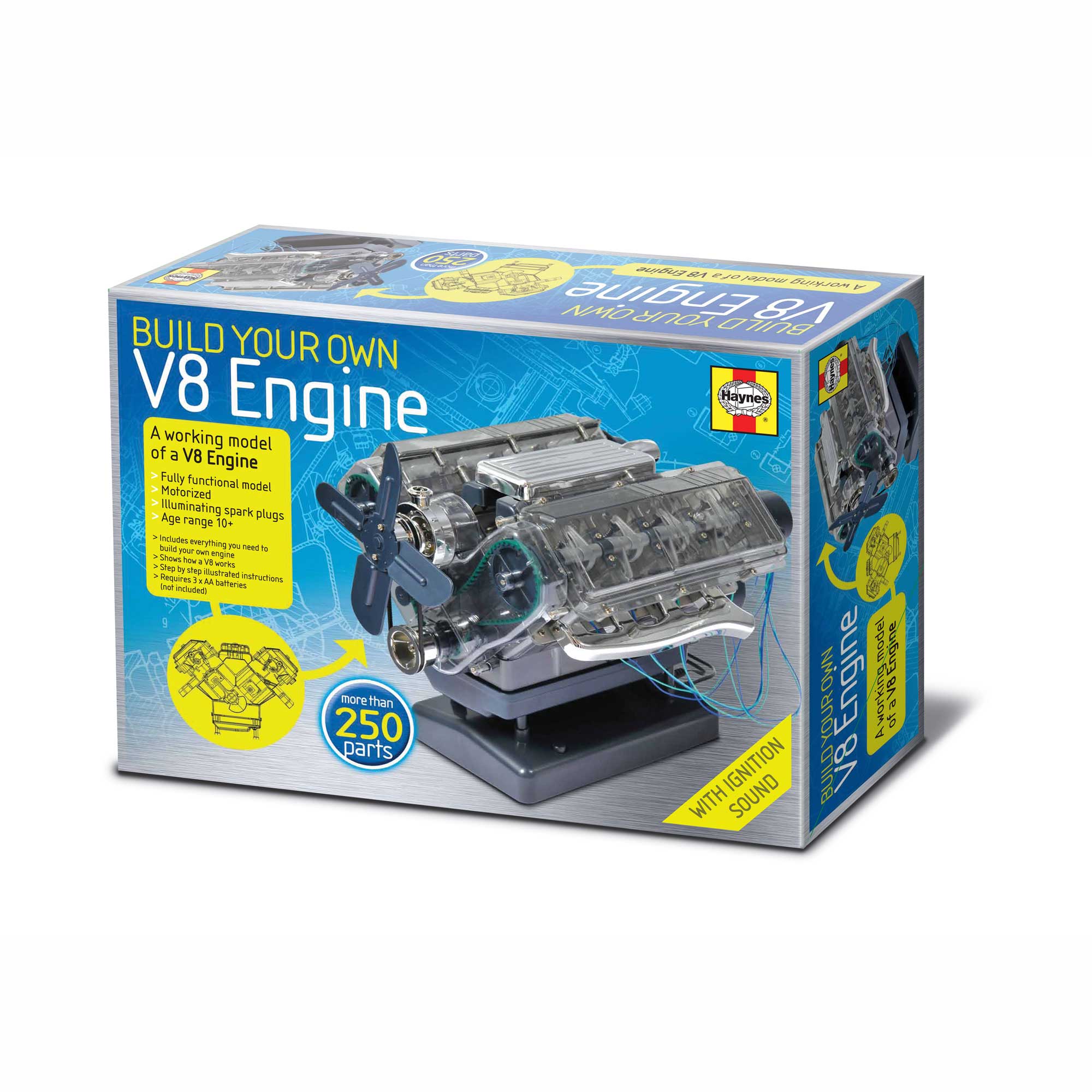 Haynes Build Your Own V8 Combustion Engine Motorised Model Kit Gift Age