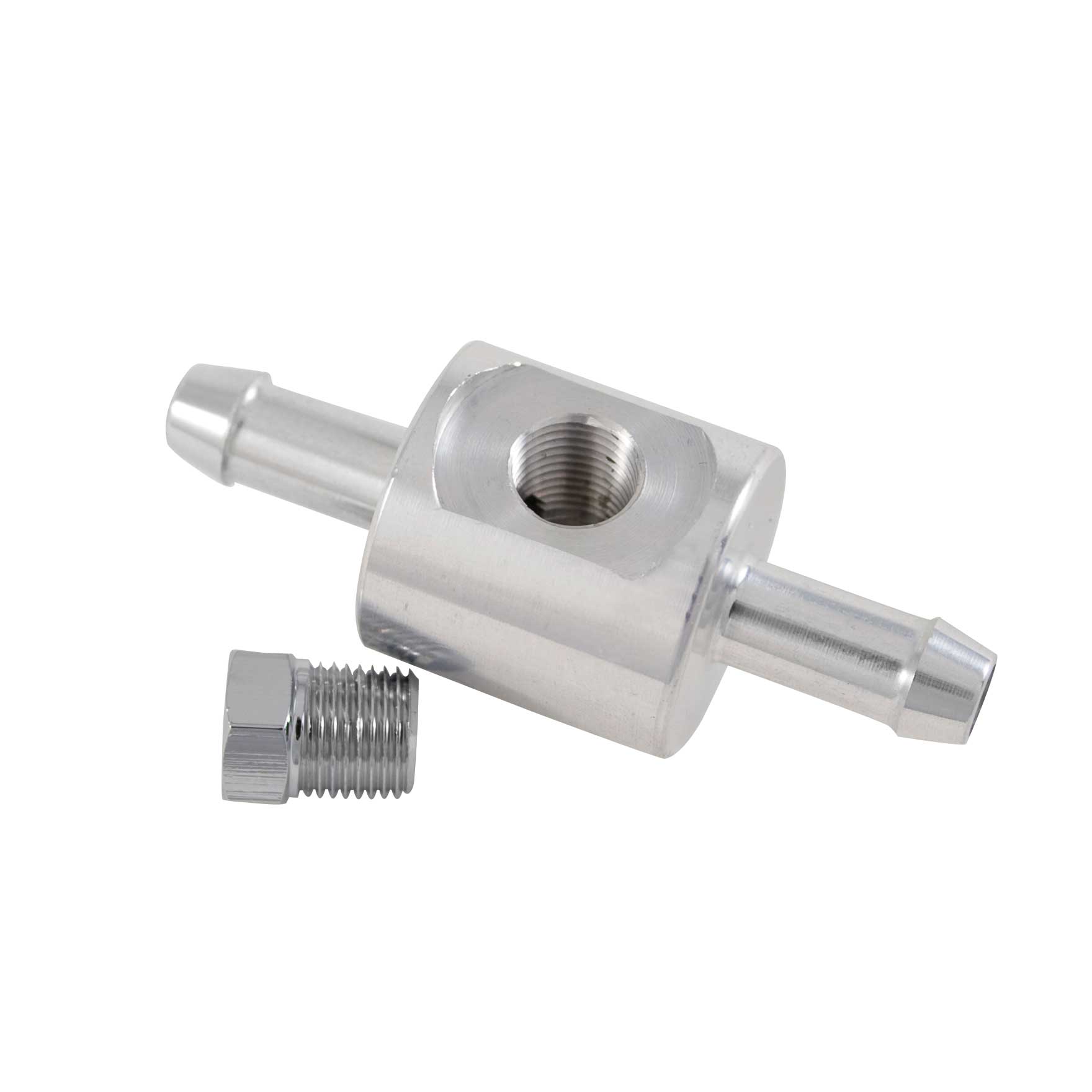 FSE Inline Fuel Pressure Gauge Adaptor With Plug / 8mm Push on Fitting