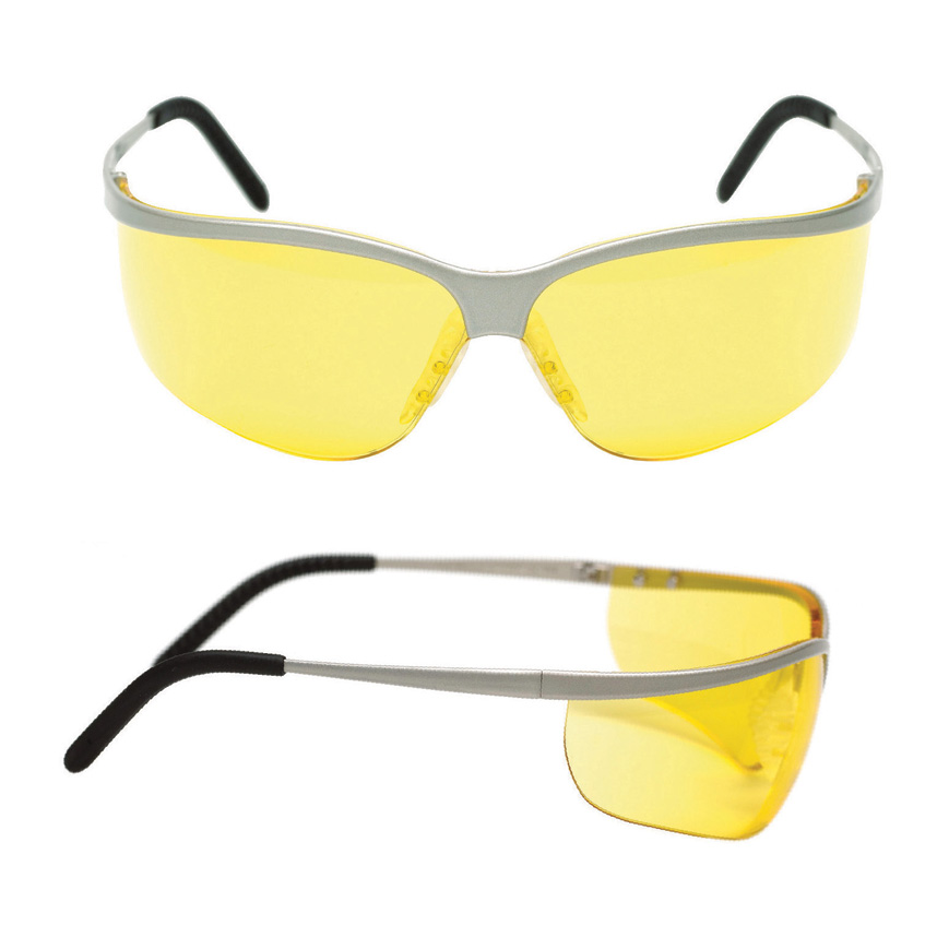 3m Metaliks Stylish Sport Safety Work Glasses Specs Yellow Lenses Ebay
