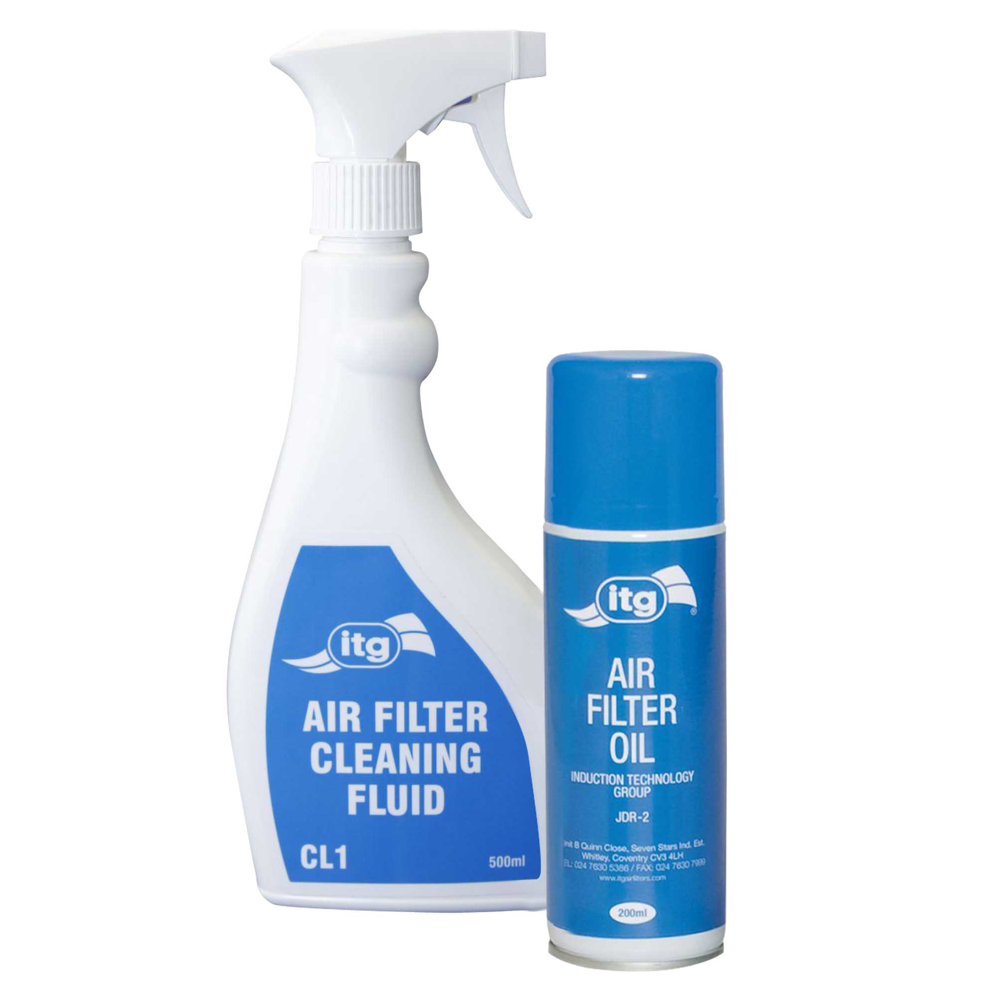 ITG Air Filter Cleaning Kit Cleaning Fluid/Filter Oil -Aerosol/Spray Can/ Bottle