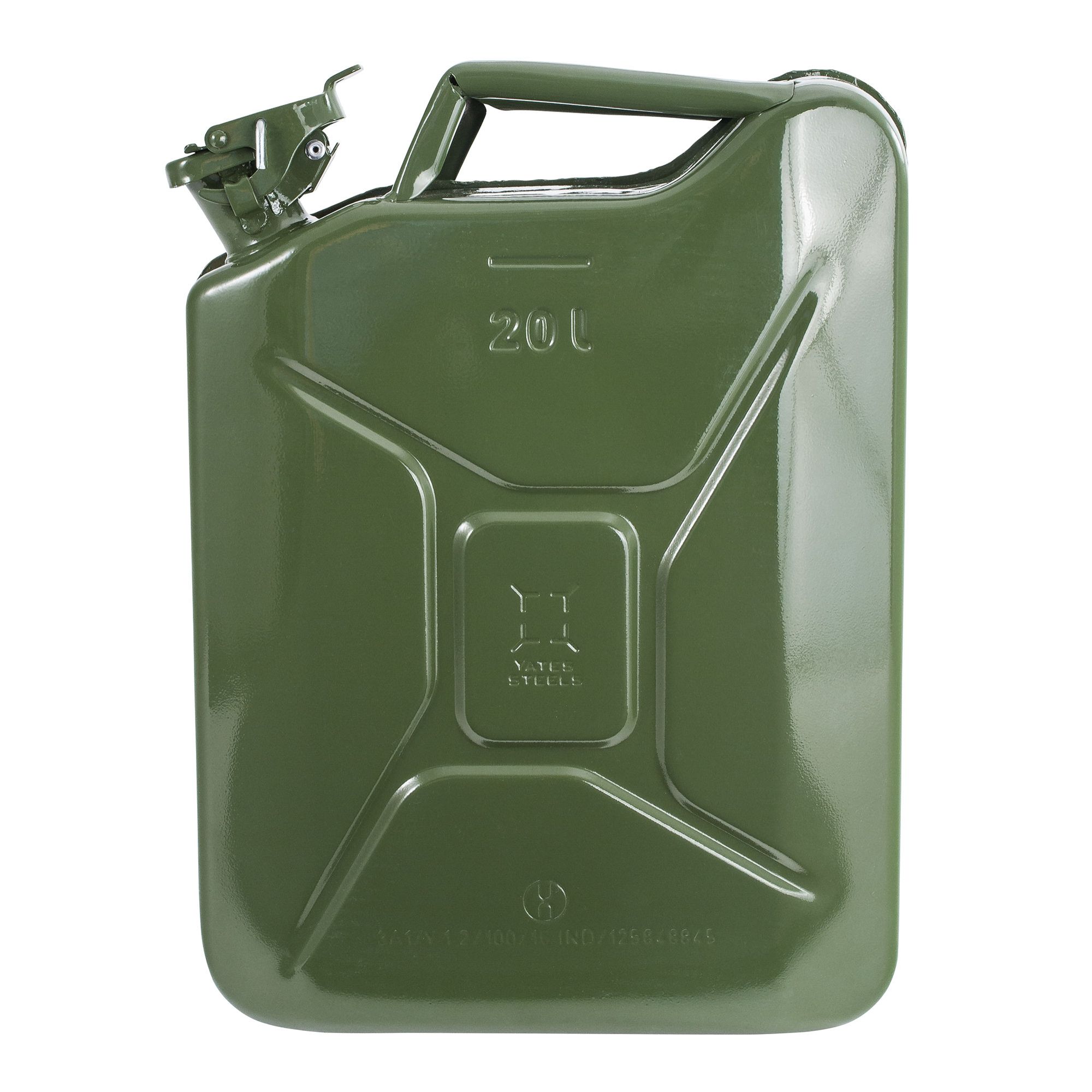 Green Jerry Metal Tin Can 20 L Rust Proof Race/Rally/Camping/Military ...