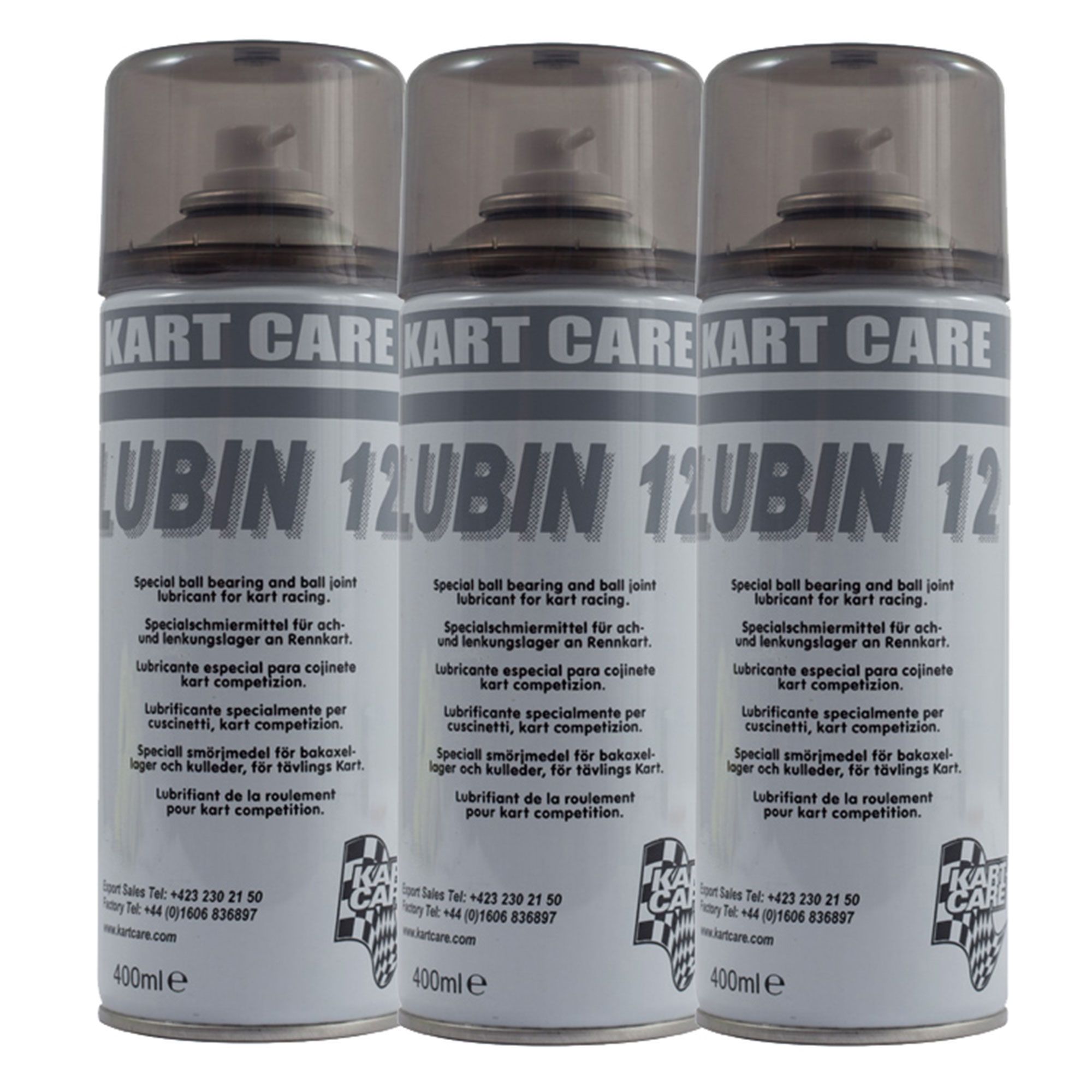 Kart Care Lubin 12 Go Kart/Karting Bearing Lube/Lubricant 3 x 400ml