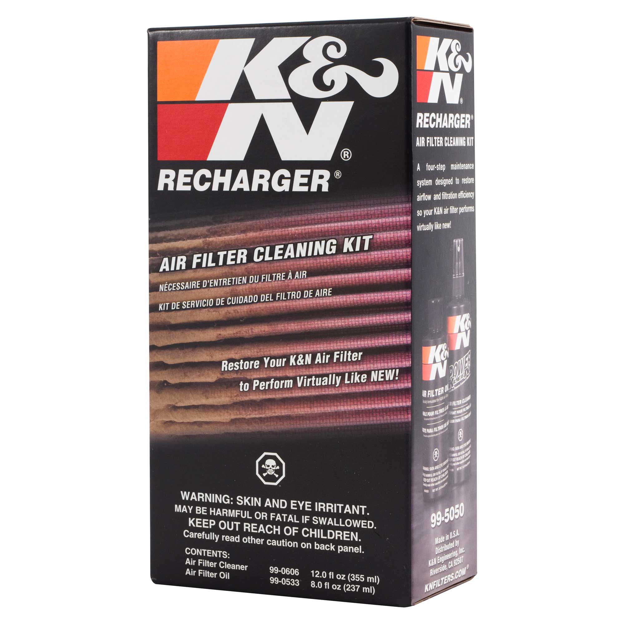 K&N Filters Air Filter Service / Recharger Kit (Red) - Cleaner & Oil  (99-5050) 24844112743