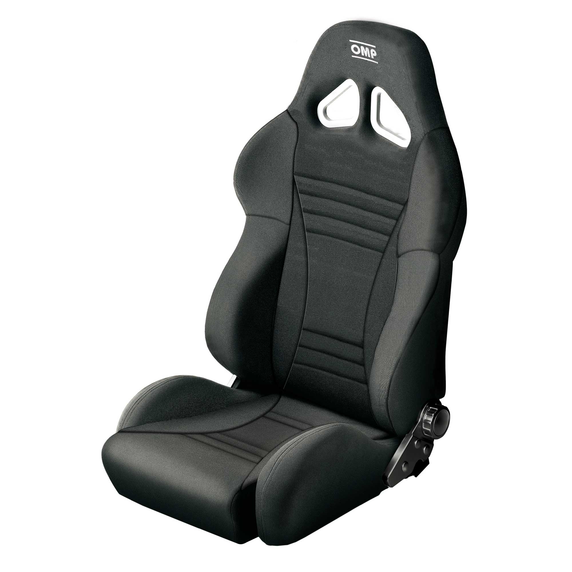 OMP Strada Reclining Fabric Sports Bucket Seat Black High Strength