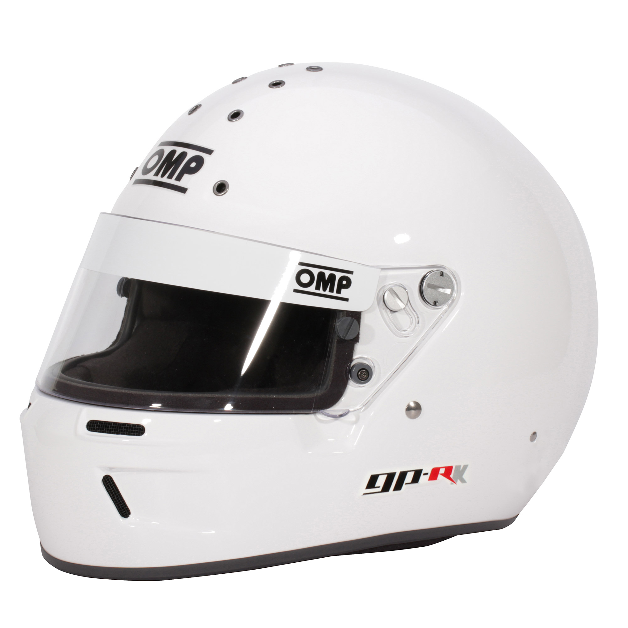 OMP GP-R K Kart Helmet - Snell K2020 Approved (Karting / Clear Visor / D-Ring)