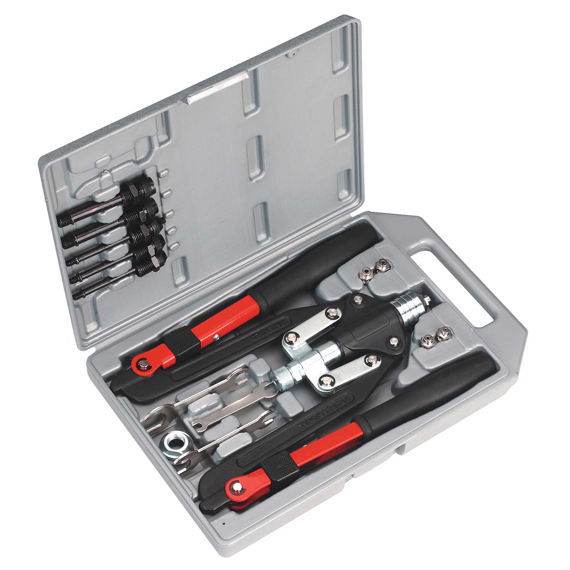 Sealey Heavy Duty Threaded Nut Pop Rivet/Riveter Gun Kit/Set AK39602