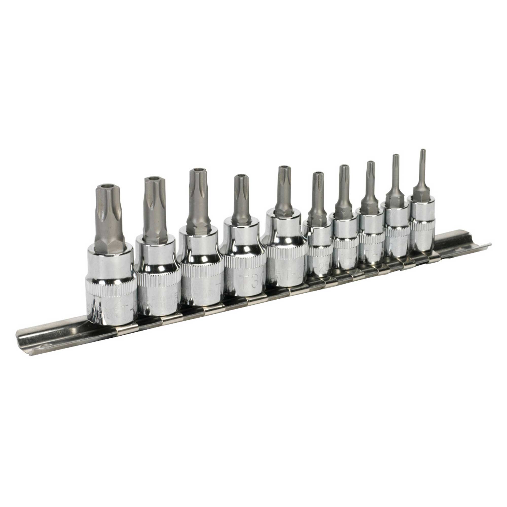 Sealey Security Torx TRX-TS Socket Bit Set 10pc- 1/4