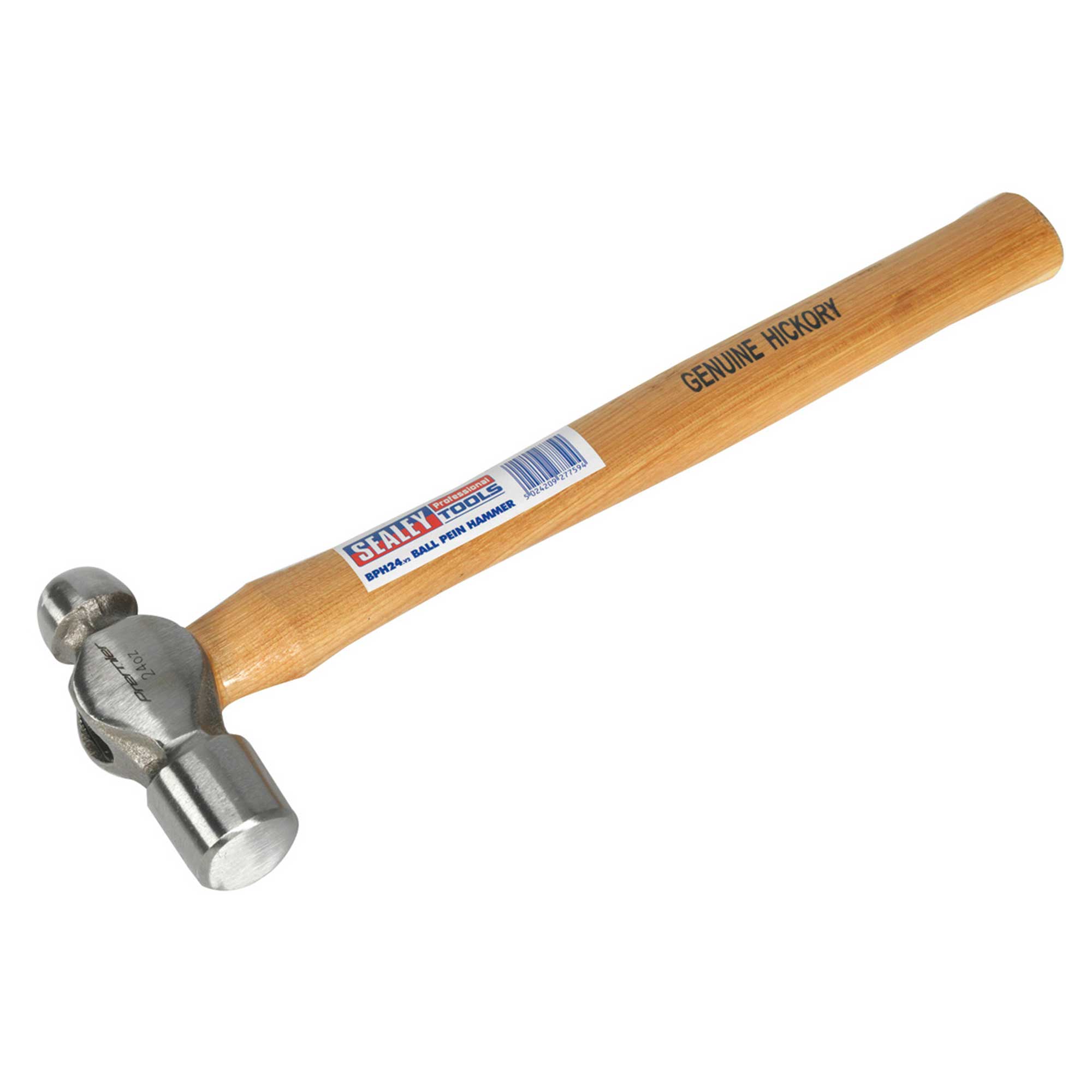 Sealey Drop Steel Ball Pein Hammer 1.5lb Hickory Shaft