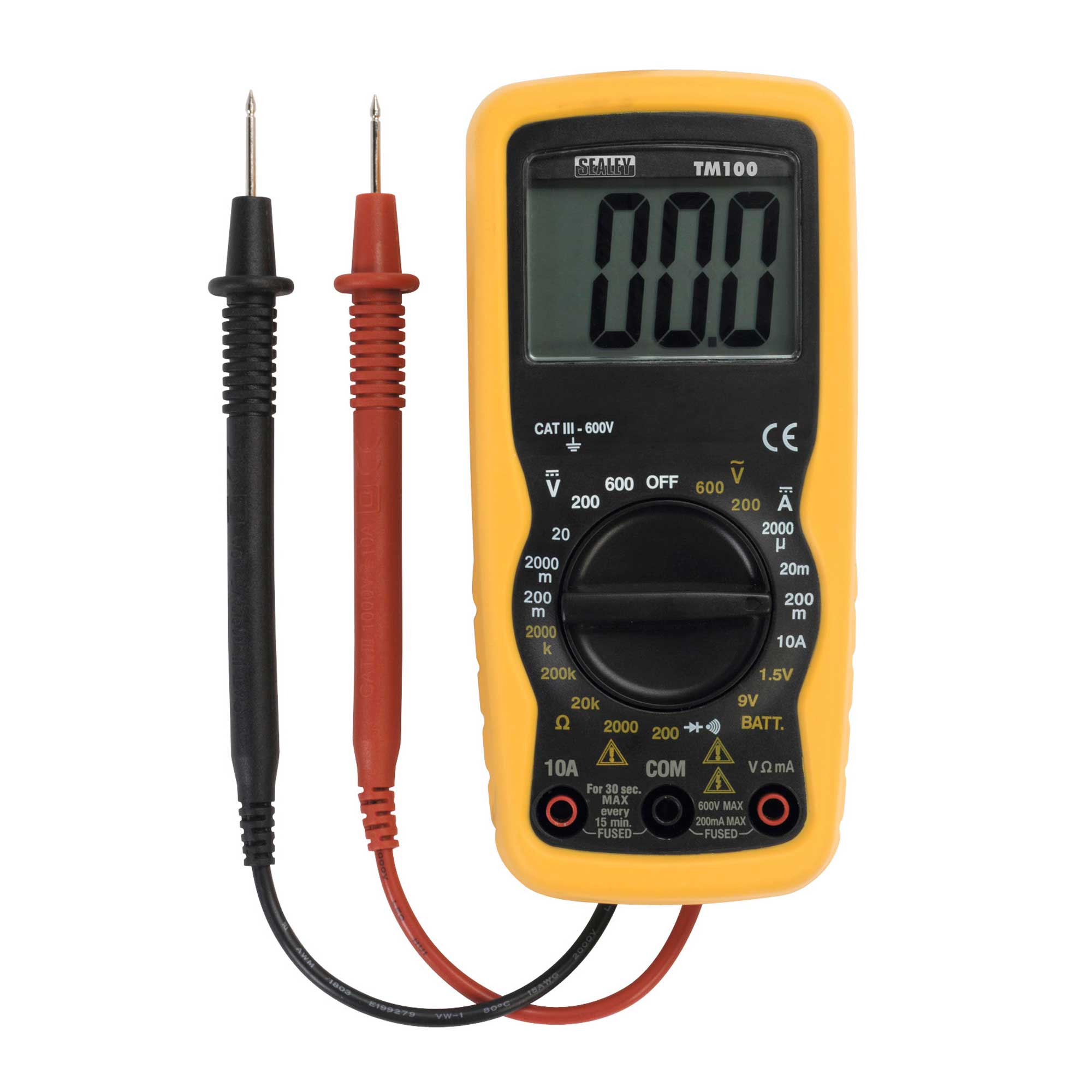 Sealey Professional Digital Multimeter 6 Function EN 61010-1 CATIII ...