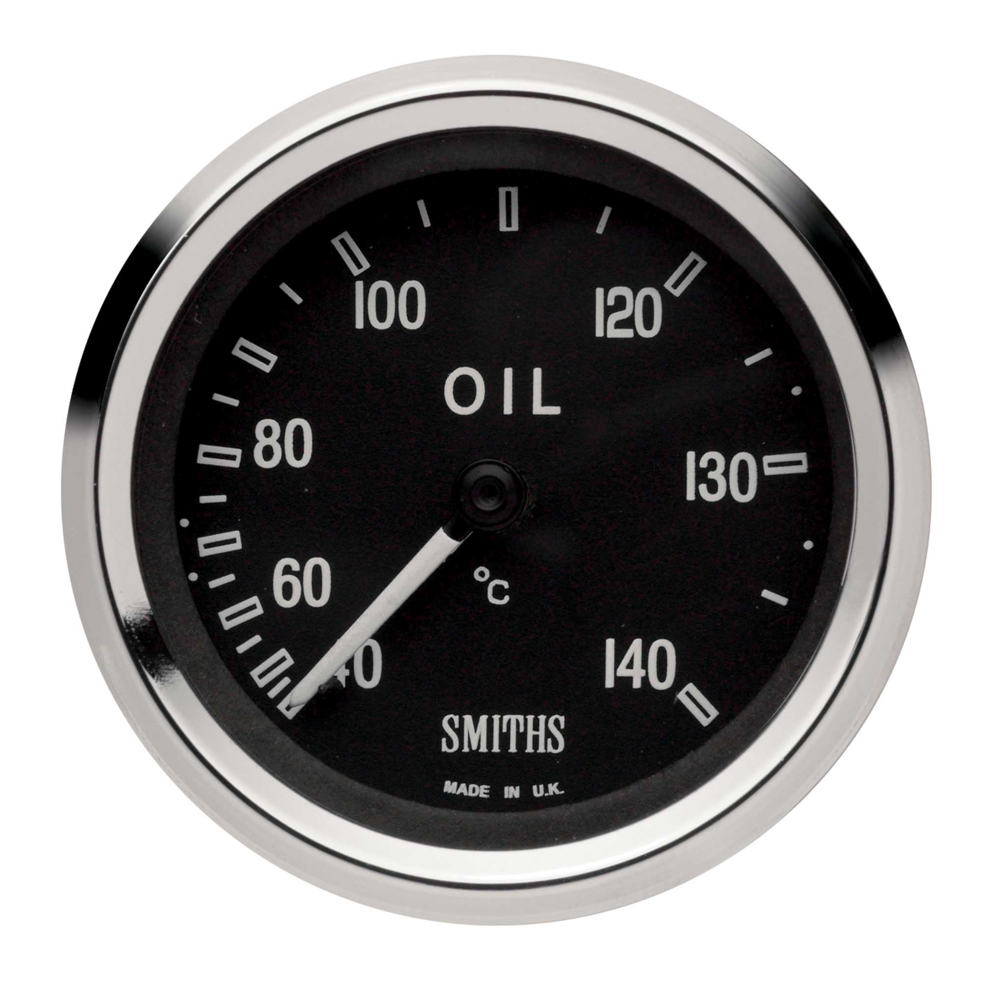 Smiths Cobra Mechanical 52mm Oil Temperature Gauge Black Face Chrome Bezel eBay