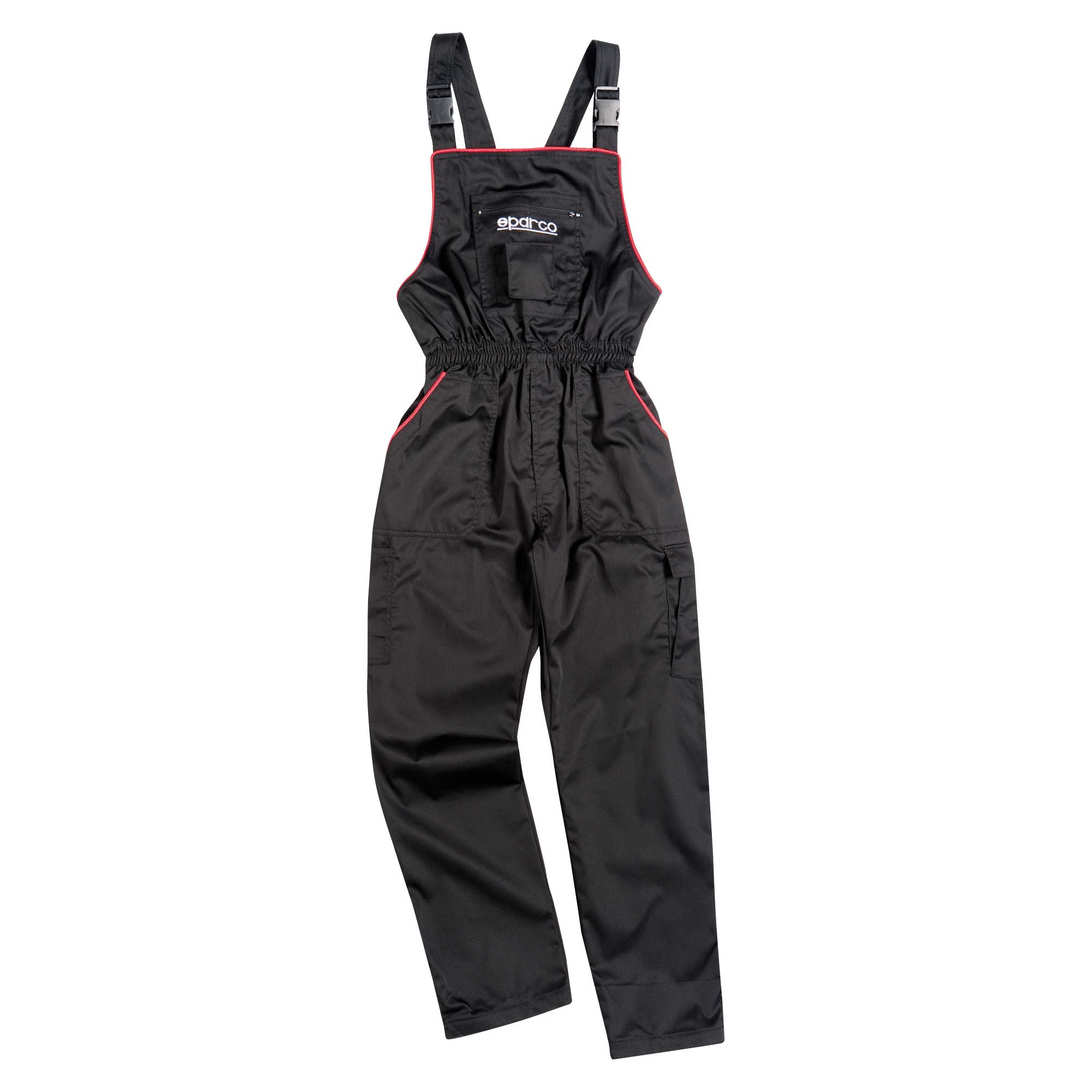 Sparco Mechanics Salopettes / Dungarees (Black) - Race Mechanics Overalls