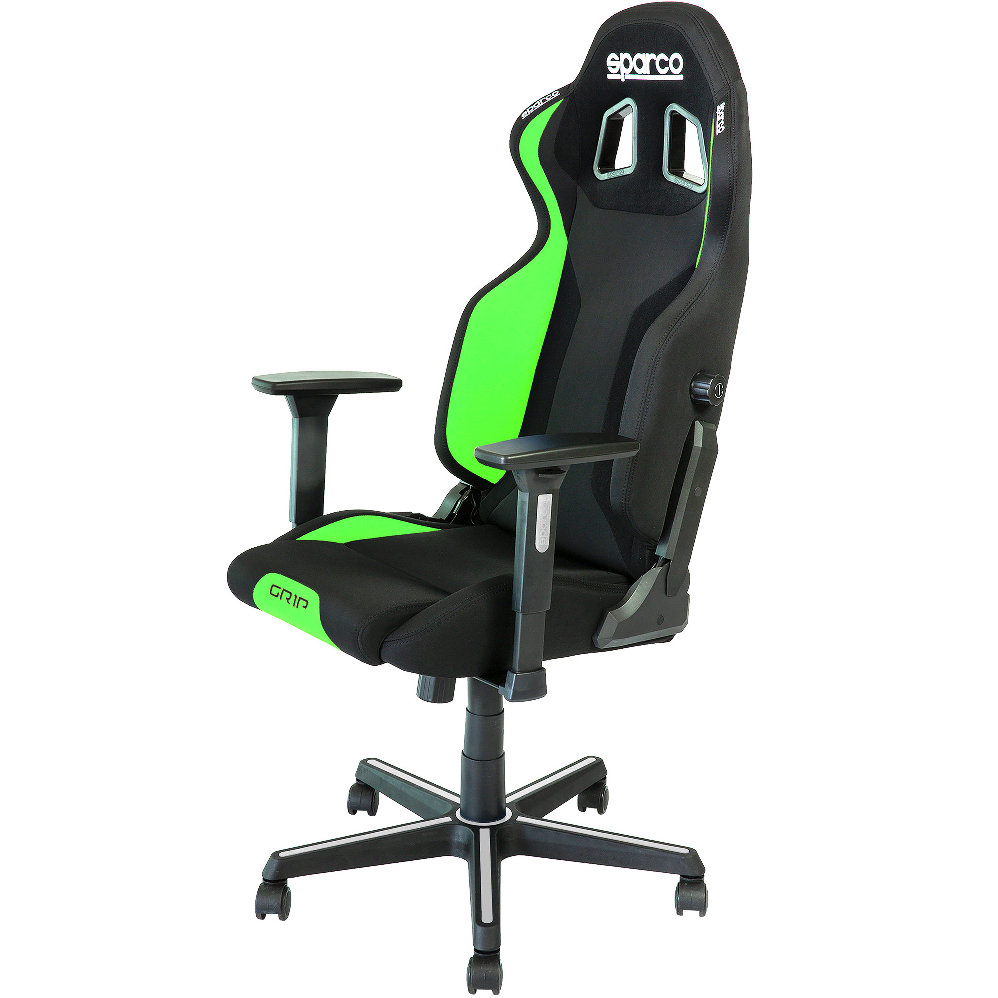 Sparco Grip Gaming / Sim Racing / Office Adjustable Chair Black / Fluro Green eBay