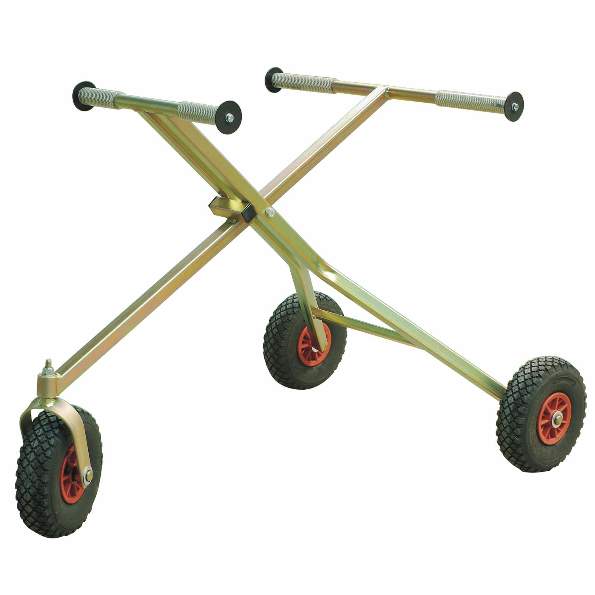 Kart Chrome Three Wheel Trolley Plastic Pneumatic Wheels UK Manufactured New