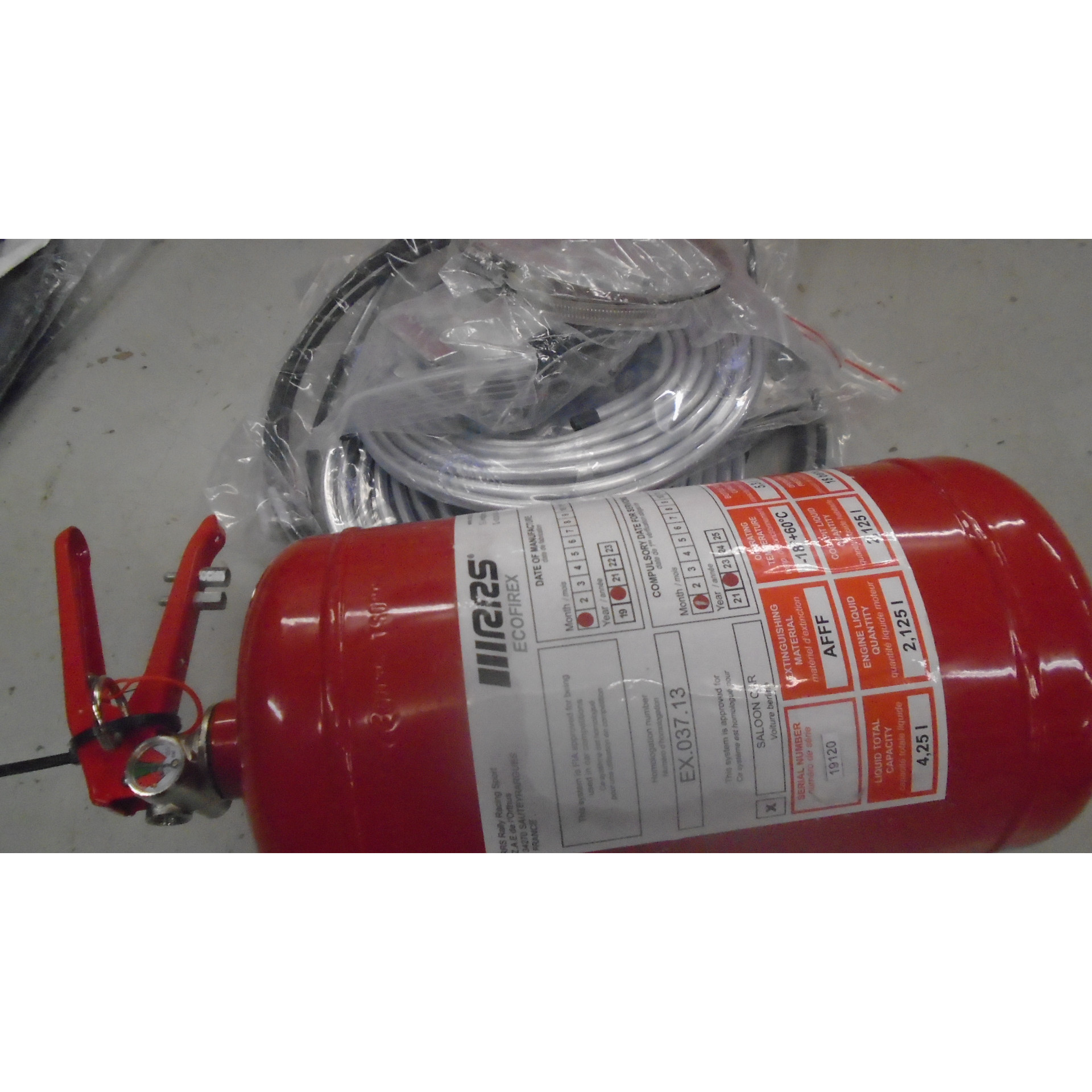 damaged fire extinguisher